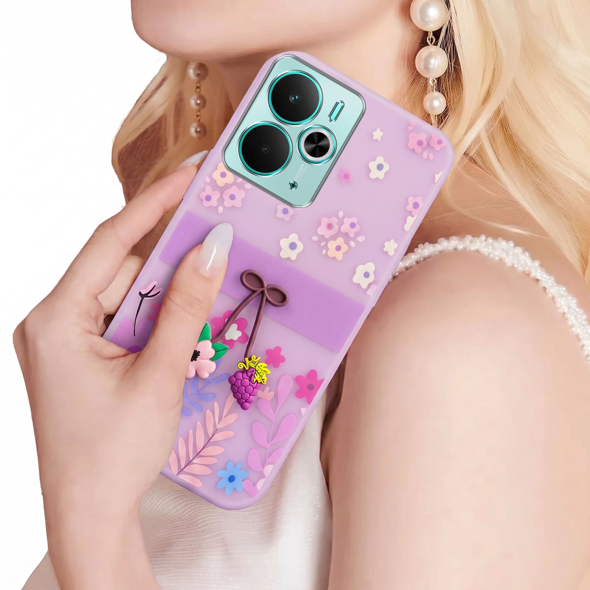 For Realme 14T Back Cover Case (3D Cute Cartoons | Hard Back Side Soft | Matte Premium Finish | HD Printing)