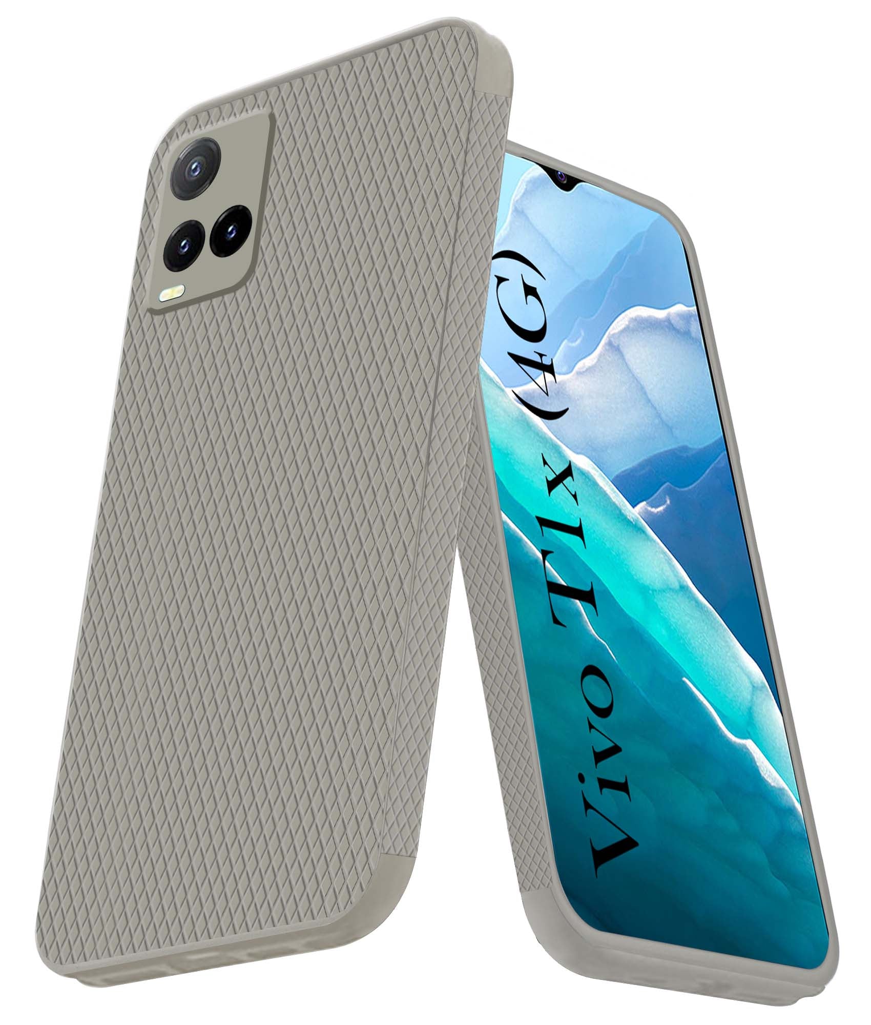 For Vivo T1x 4G  Back Cover Case (Liquid Silicone | Side Grip | Camera Protection)