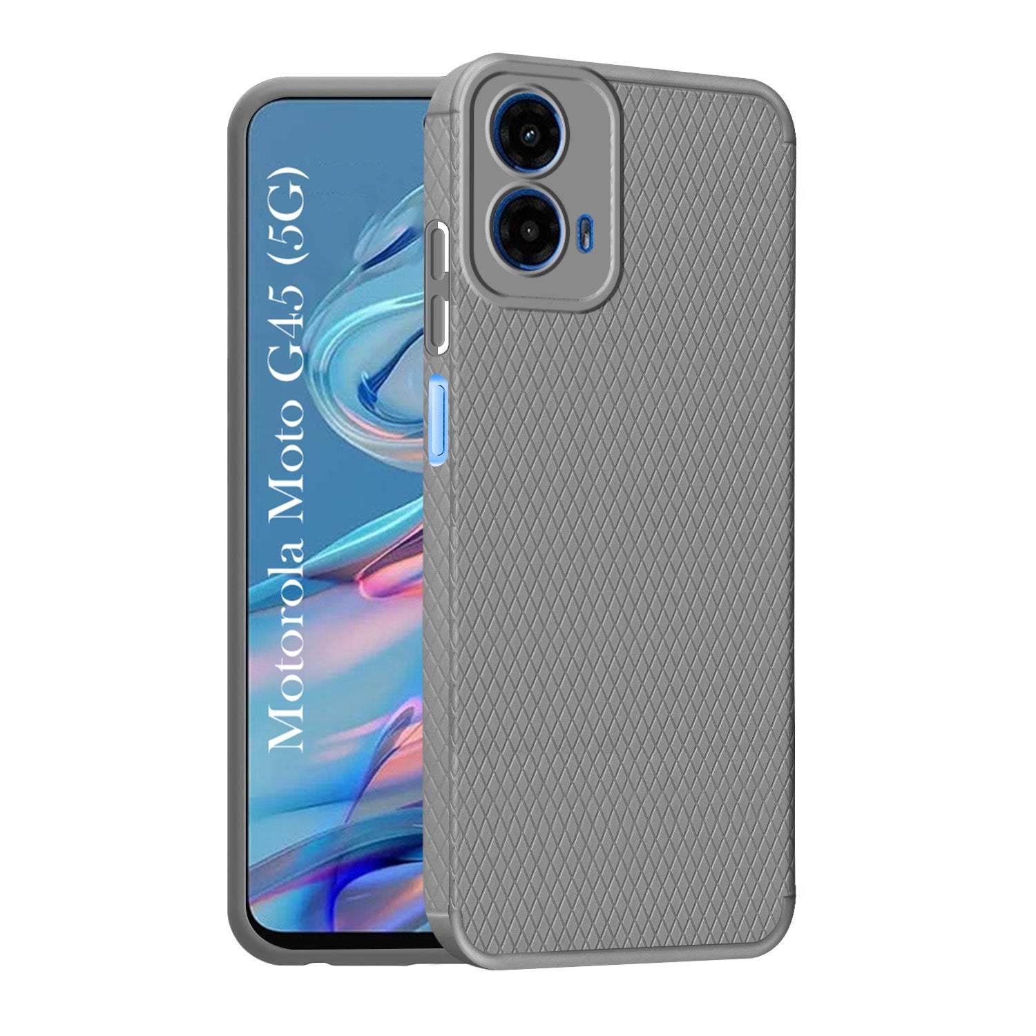 For Motorola Moto G45 Back Cover Case Liquid Silicone (Camera Protection | Side Grip Texture | Soft and Flexible)