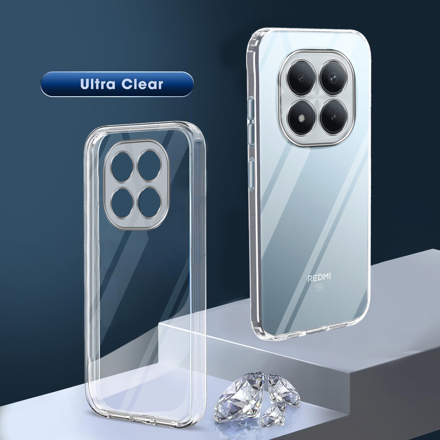 For Xiaomi Redmi Note 15 Pro Plus 5G Back Cover Case (Clear Shockproof Case with Camera Protection | Soft and Flexible | Transparent)