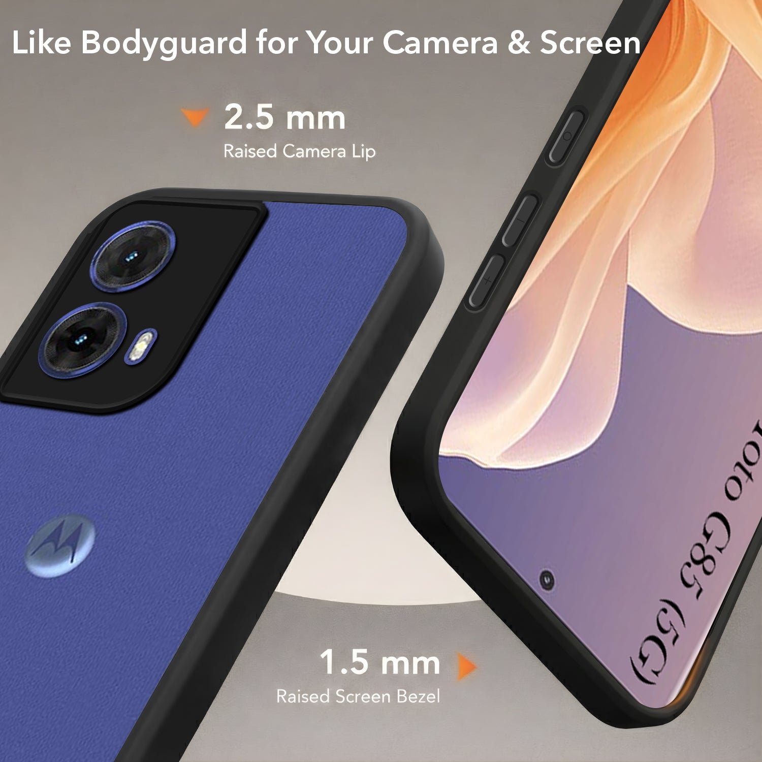 For Motorola Moto G85 5G Back Cover Case (Built-in Stand | Lifetime Anti Yellow | Kickstand Shockproof | Camera Protection | MagSafe Compatible)