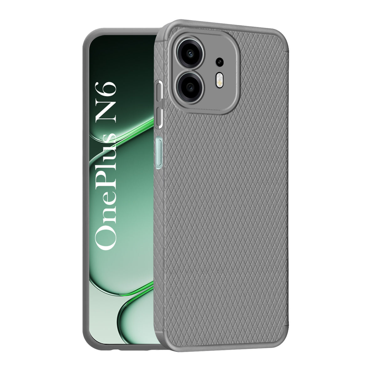 For OnePlus N6 Back Cover Case Liquid Silicone (Camera Protection | Side Grip Texture | Soft and Flexible)