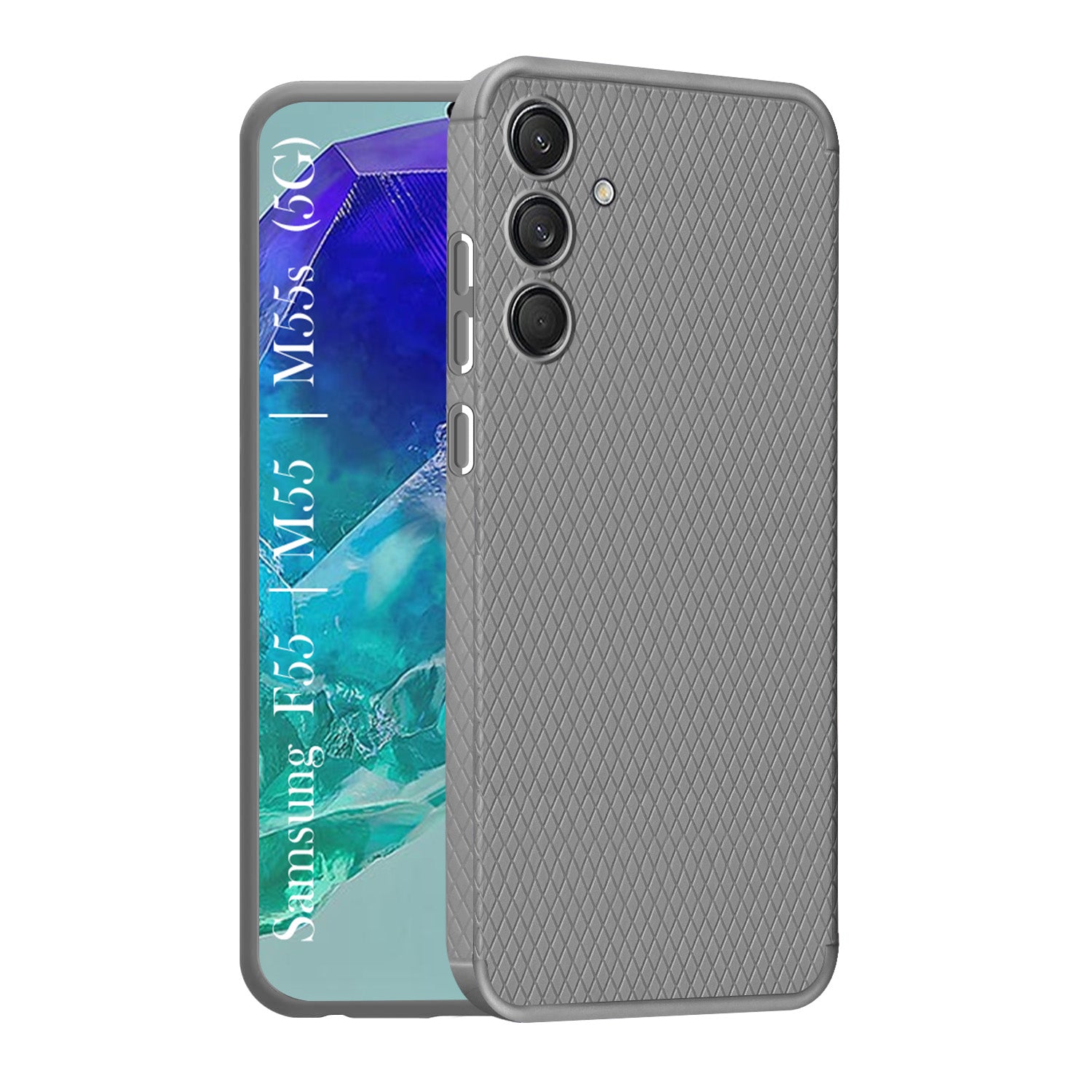 For Samsung Galaxy F55 5G | M55 5G | M55s Back Cover Case (Liquid Silicone | Side Grip | Camera Protection)