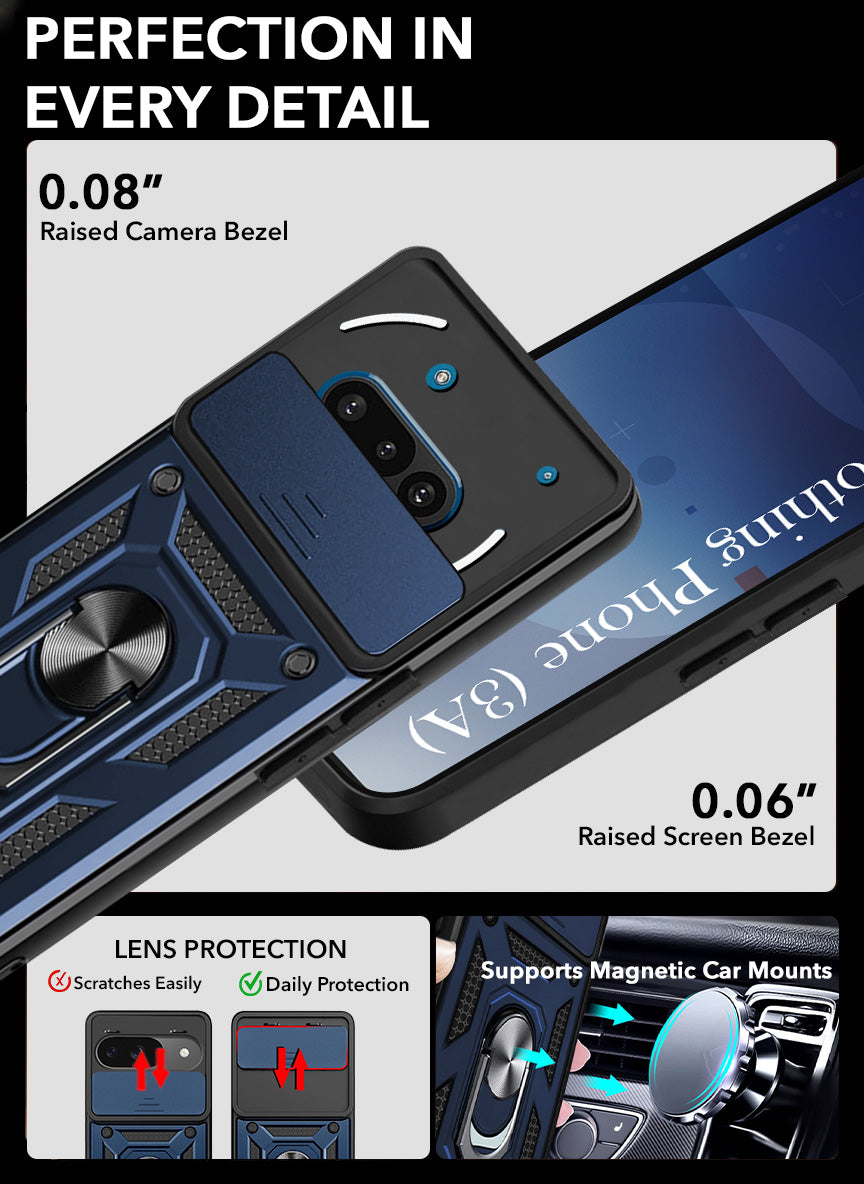 For Nothing Phone 3A 5G Back Cover Case (Hybrid Dual Armor Polycarbonate)