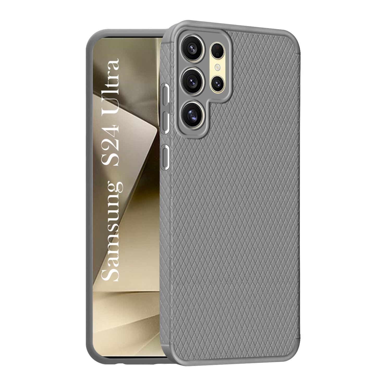For Samsung Galaxy S24 Ultra Back Cover Case (Liquid Silicone | Side Grip | Camera Protection)