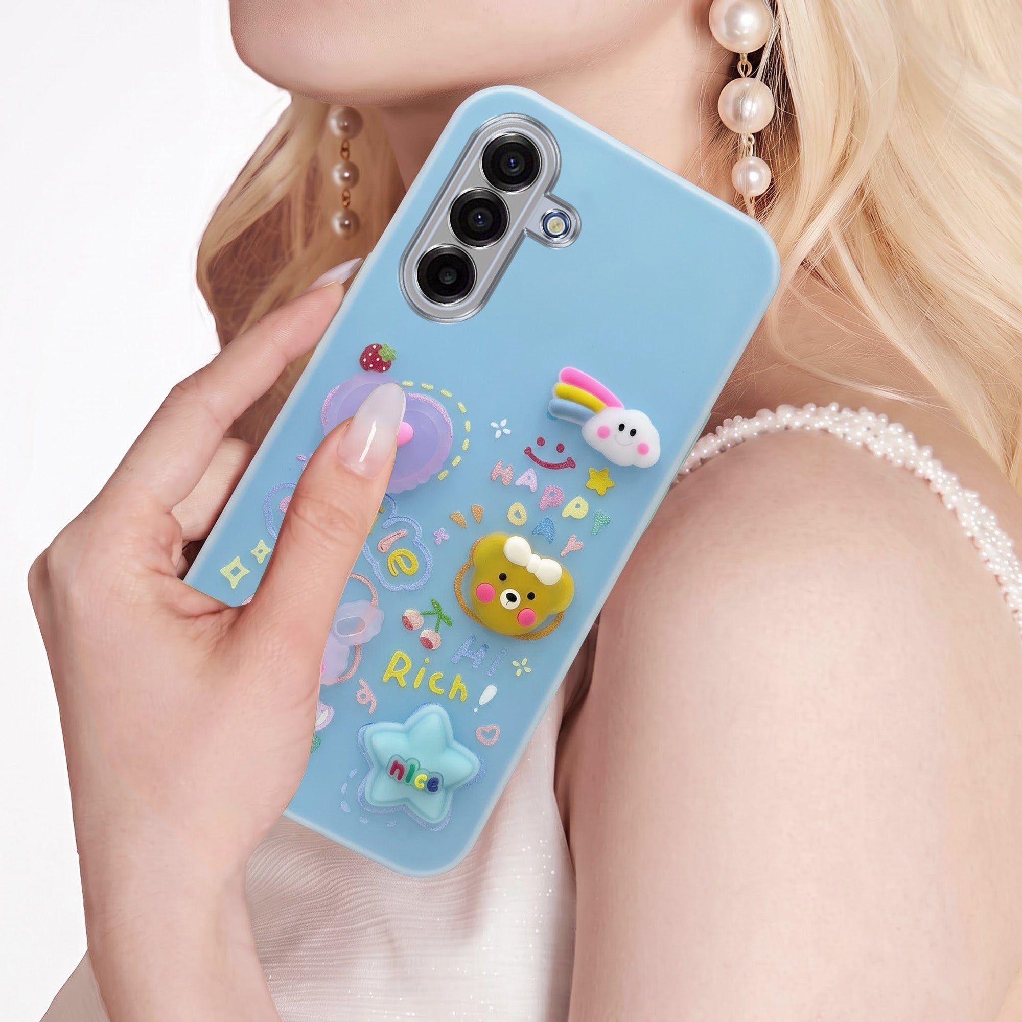 For Samsung A17 |F17 |M17 5G Back Cover Case (3D Cute Cartoons | Hard Back Side Soft | Matte Premium Finish | HD Printing)