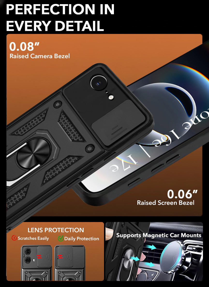 For iPhone 16e | iPhone 17e Back Cover Case (Hybrid Dual Armor Polycarbonate)