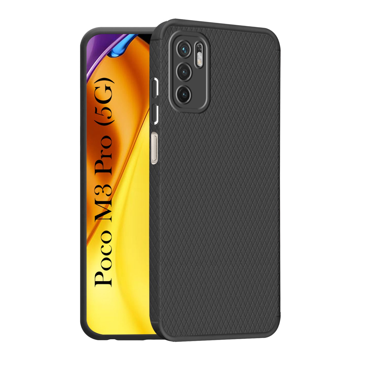 For Poco M3 Pro 5G Back Cover Case Liquid Silicone (Camera Protection | Side Grip Texture | Soft and Flexible)