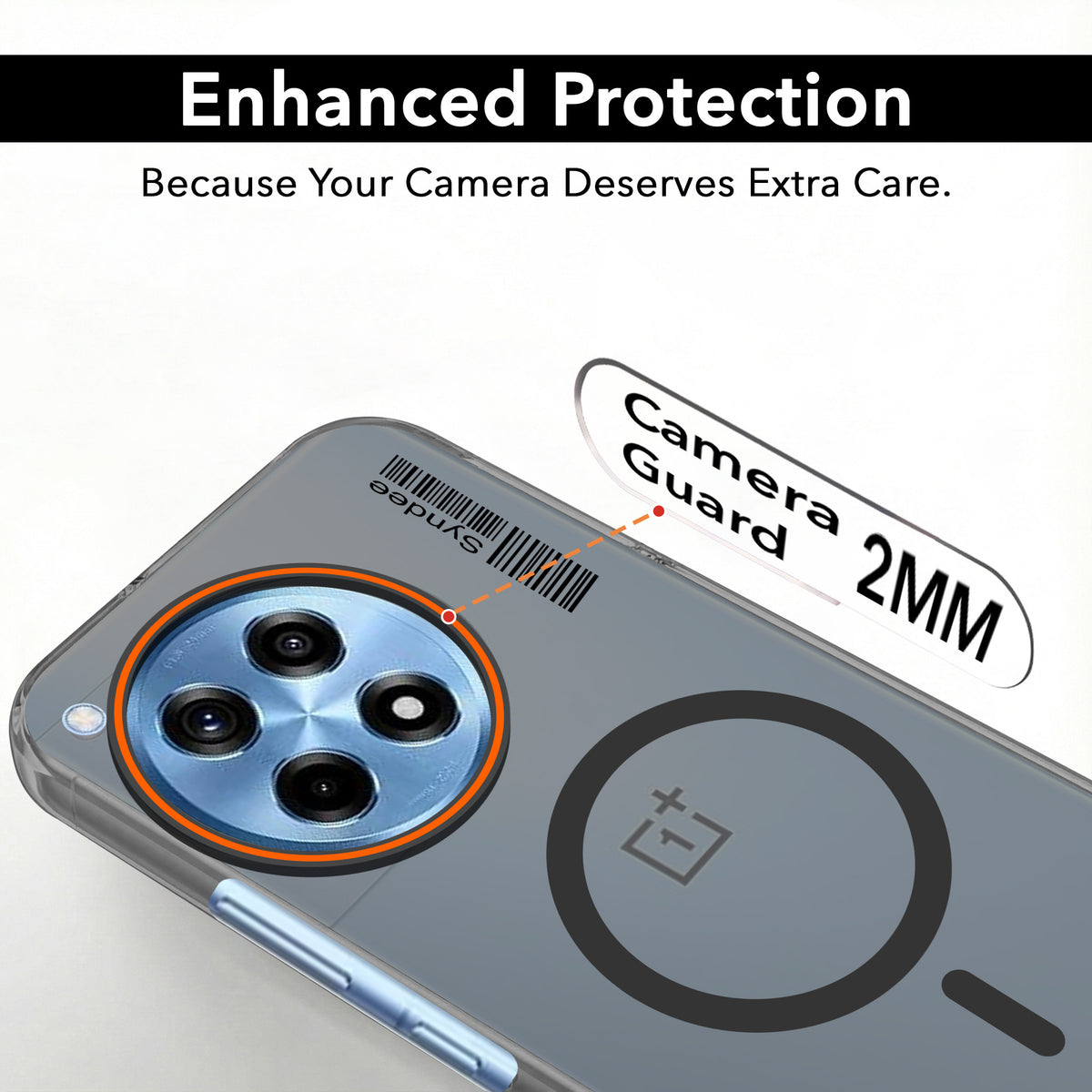 For OnePlus 12R 5G Back Cover Case (Soft Touch | Camera Bump Protection | MagSafe Compatible | Matte Finish)
