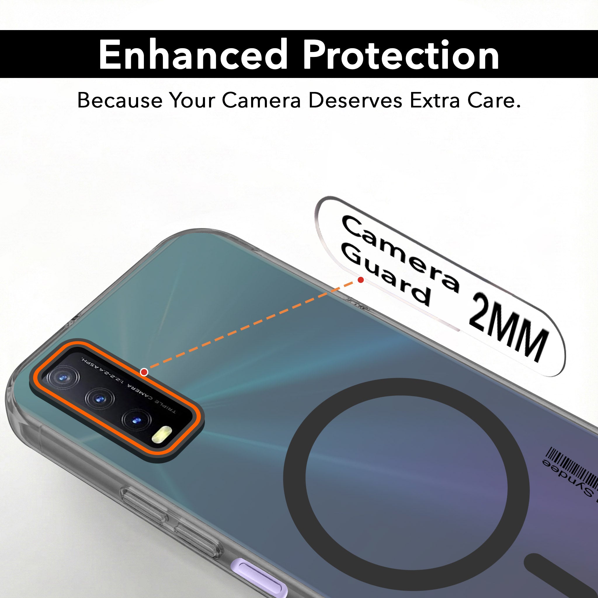 For Vivo Y20 | Y20i Back Cover Case (Soft Touch | Camera Bump Protection | MagSafe Compatible | Matte Finish)