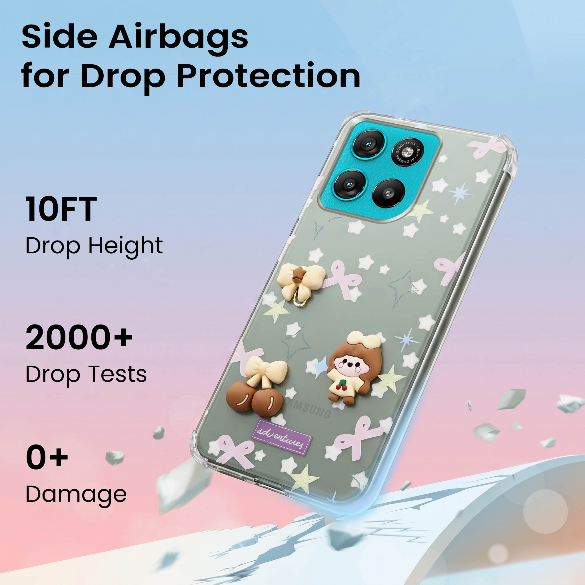 For Motorola Moto G67 Power | G57 Power Back Cover Case (3D Cute Cartoons | Hard Back Side Soft | Matte Premium Finish | HD Printing)