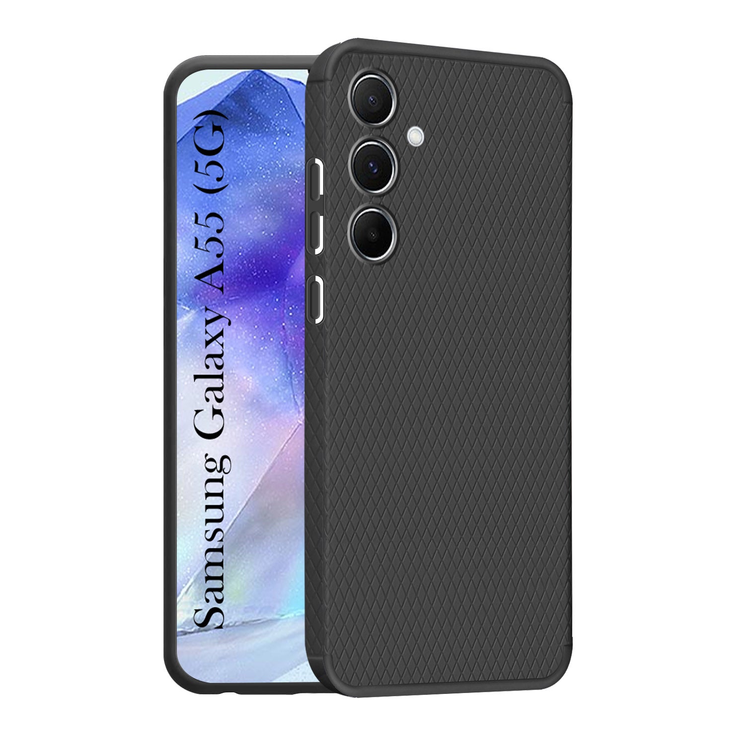 For Samsung Galaxy A55 5G Back Cover Case (Liquid Silicone | Side Grip | Camera Protection)