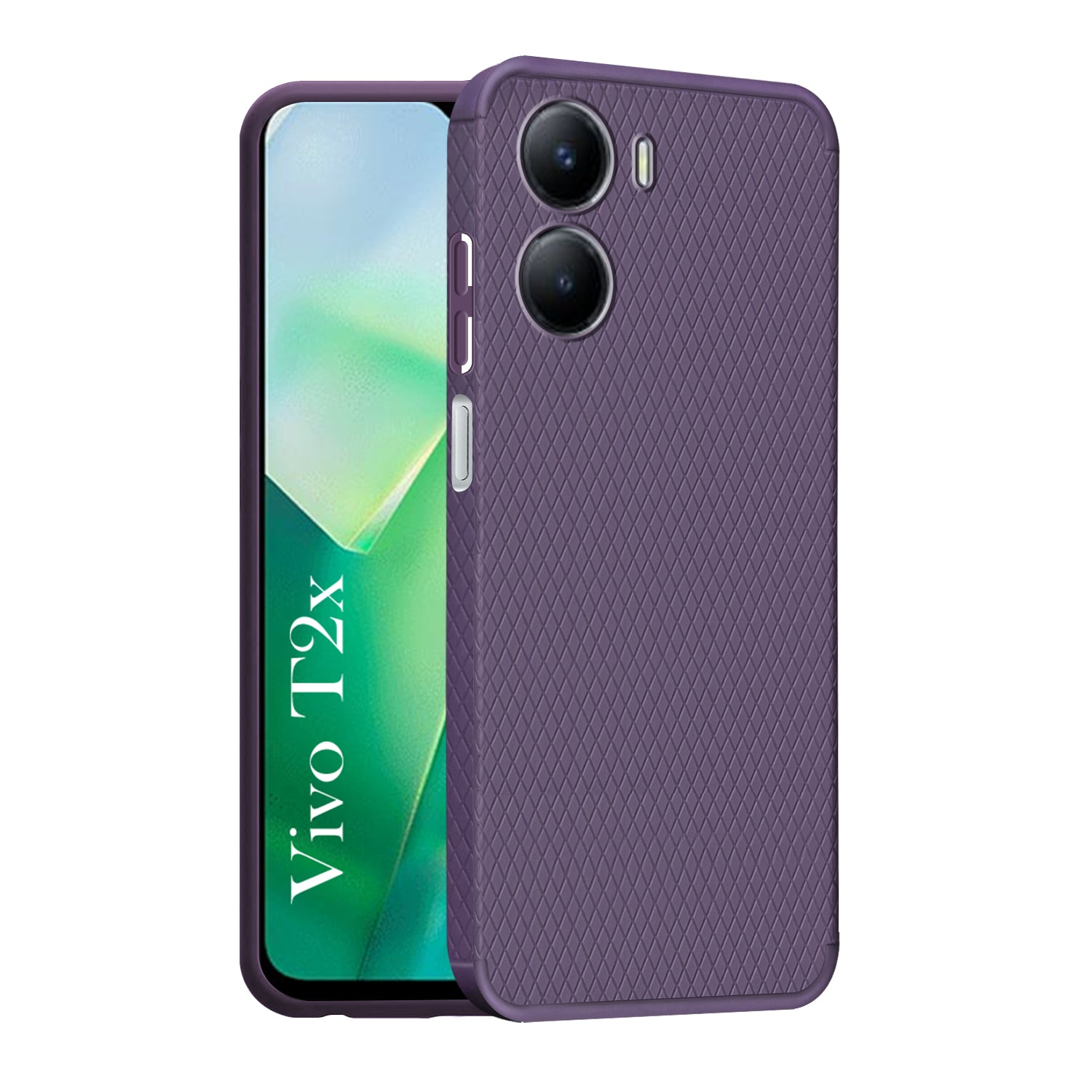 For Vivo T2x Back Cover Case (Liquid Silicone | Side Grip | Camera Protection)