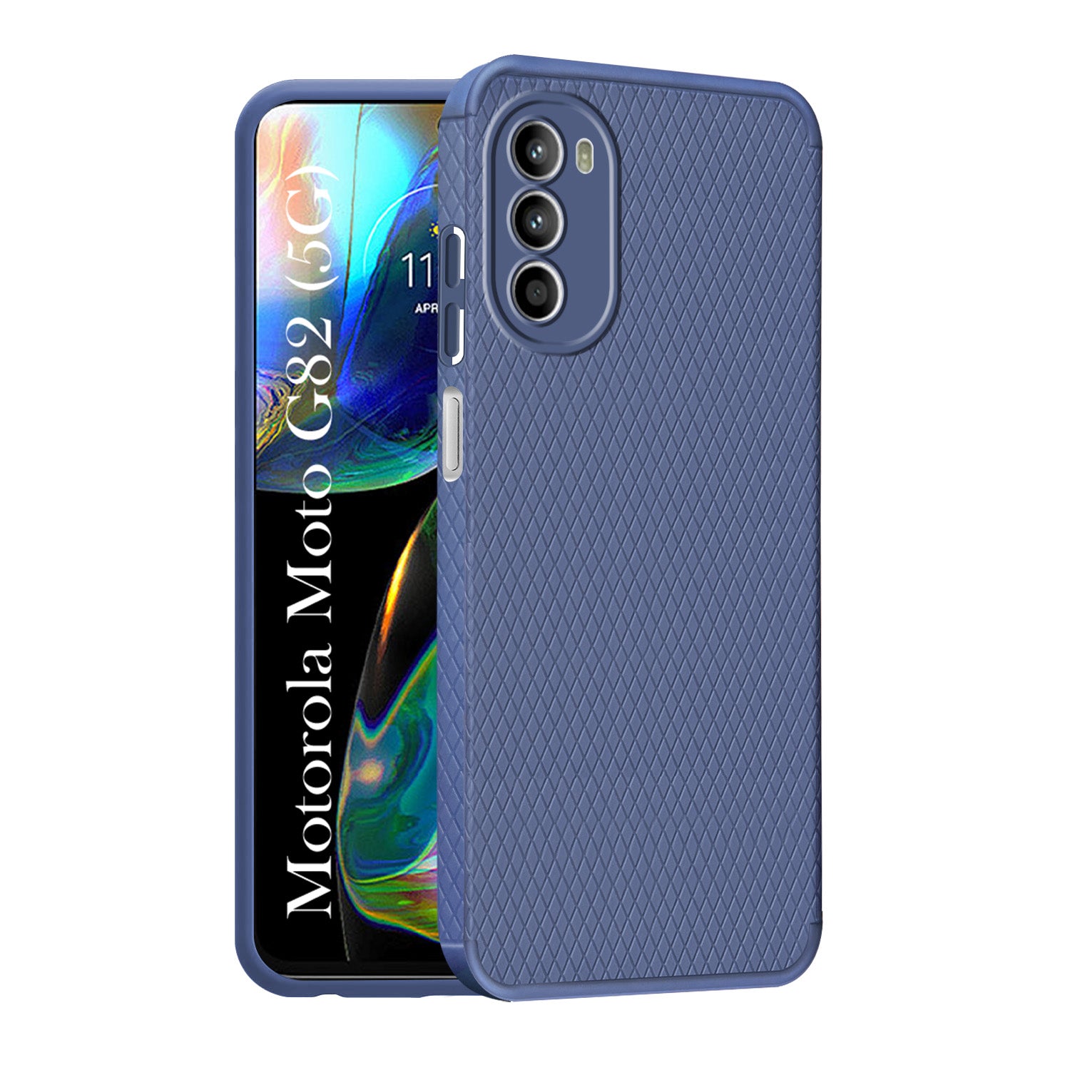 For Motorola Moto G82 5G Back Cover Case (Liquid Silicone | Side Grip | Camera Protection)
