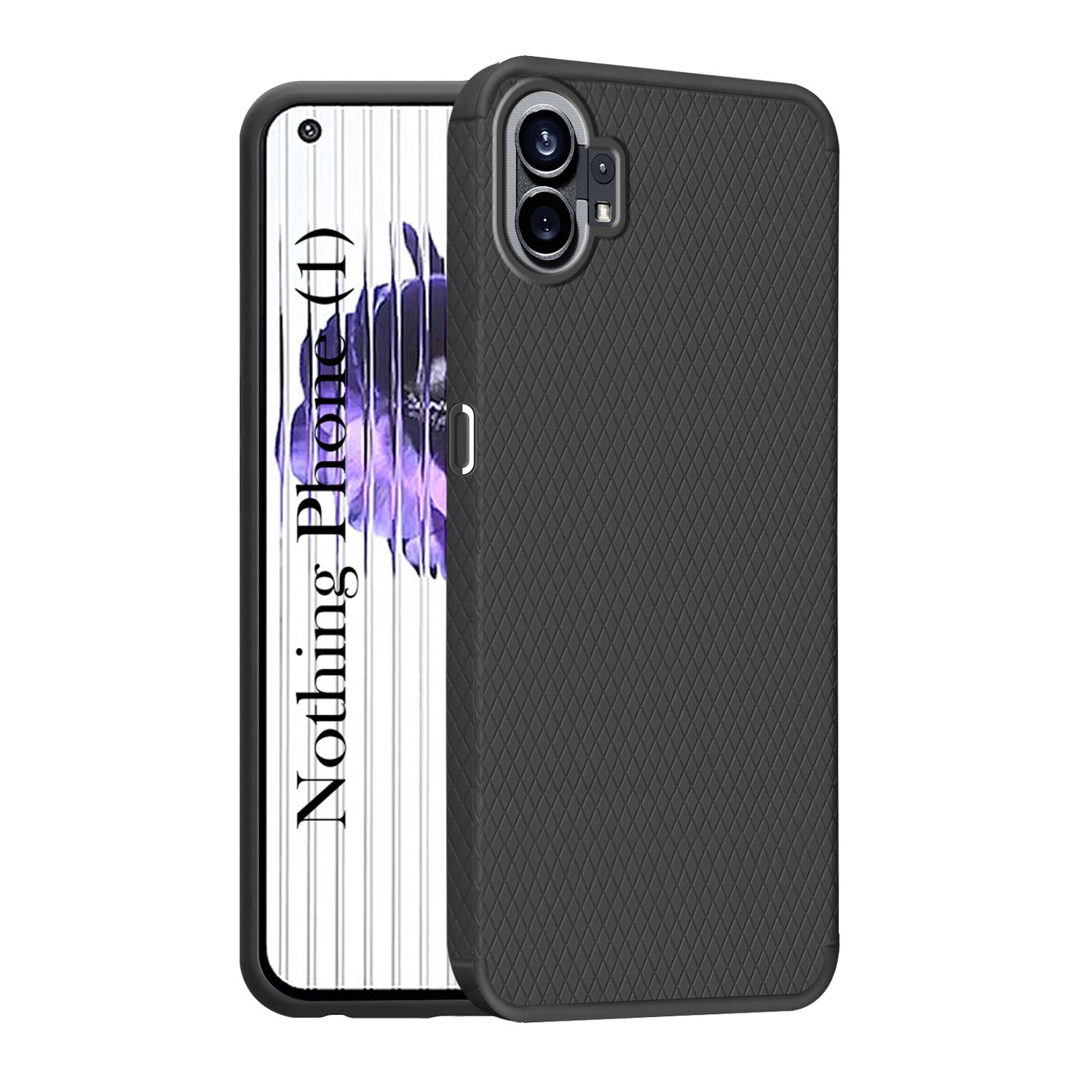 For Nothing Phone 1 Back Cover Case (Liquid Silicone | Side Grip | Camera Protection)