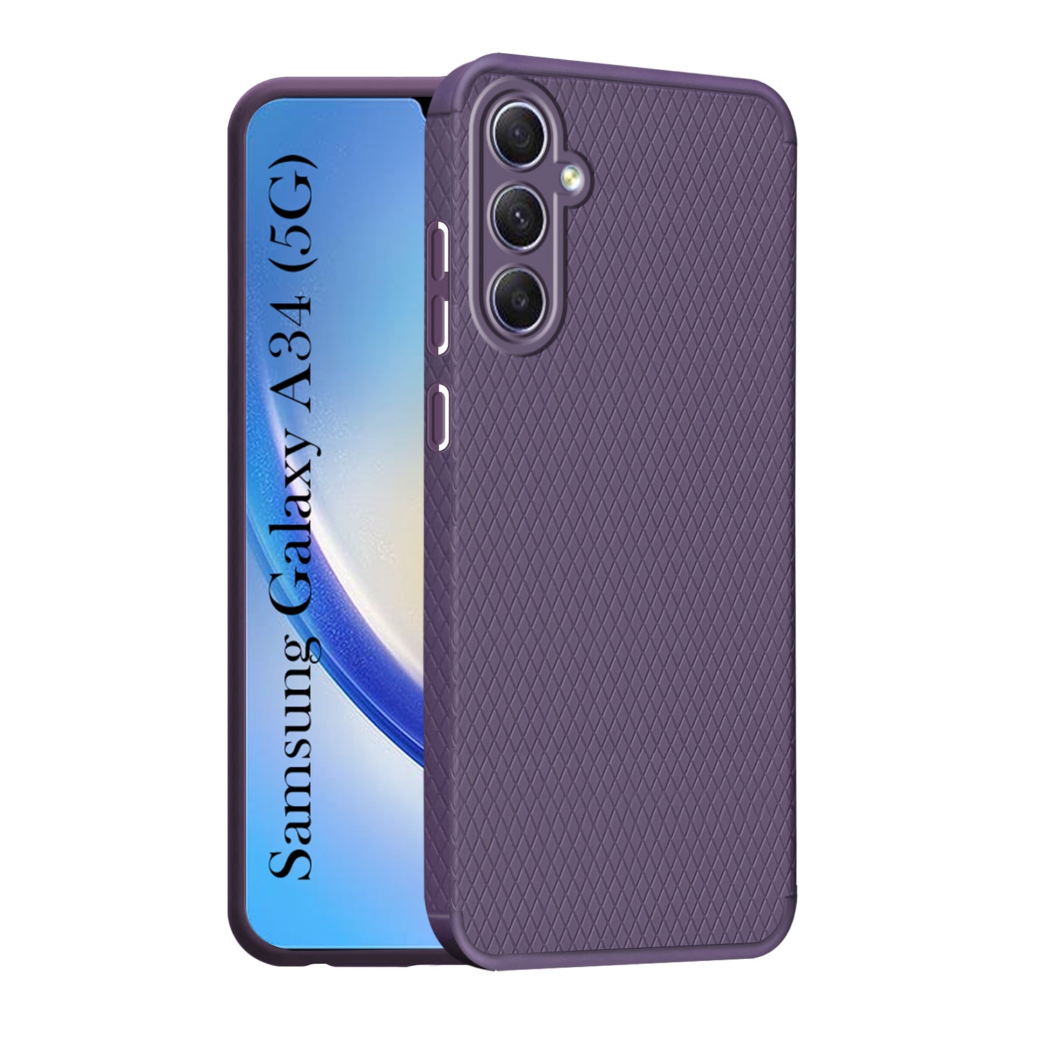 For Samsung Galaxy A34 5G Back Cover Case (Liquid Silicone | Side Grip | Camera Protection)