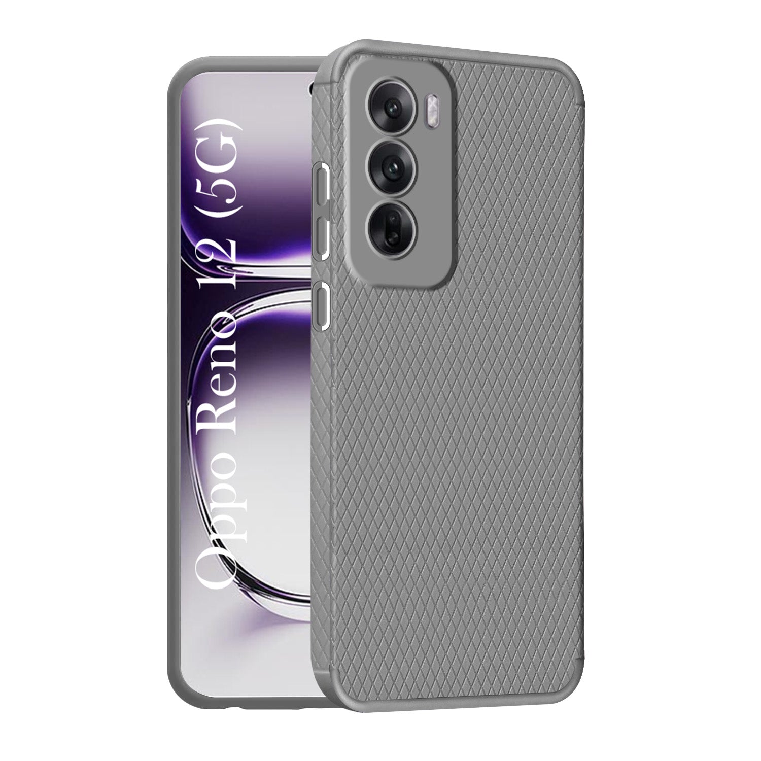 For Oppo Reno12 5G | Oppo Reno 12 5G Back Cover Case  (Liquid Silicone | Side Grip | Camera Protection)