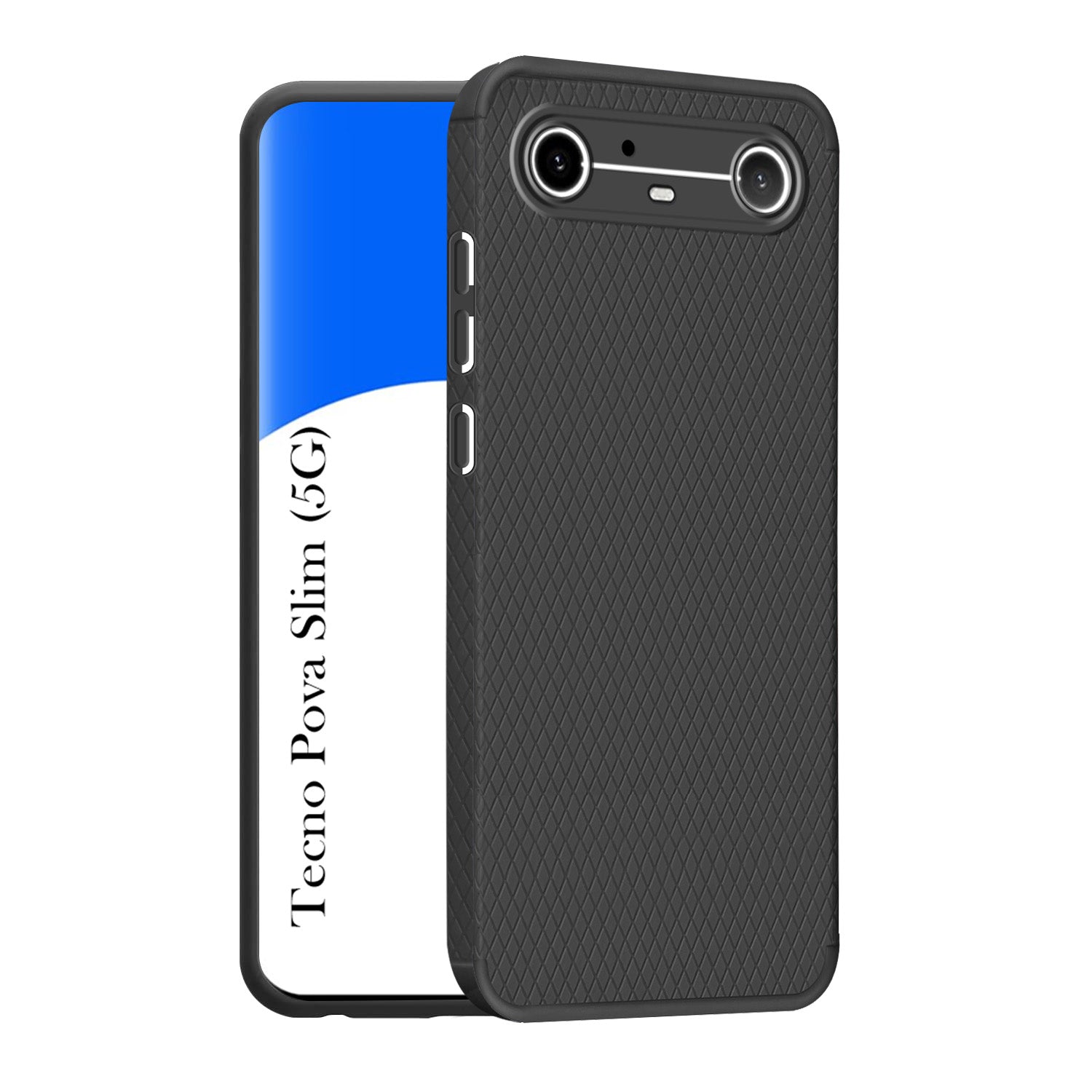 For Tecno Pova Slim Back Cover Case Liquid Silicone (Camera Protection | Side Grip Texture | Soft and Flexible)