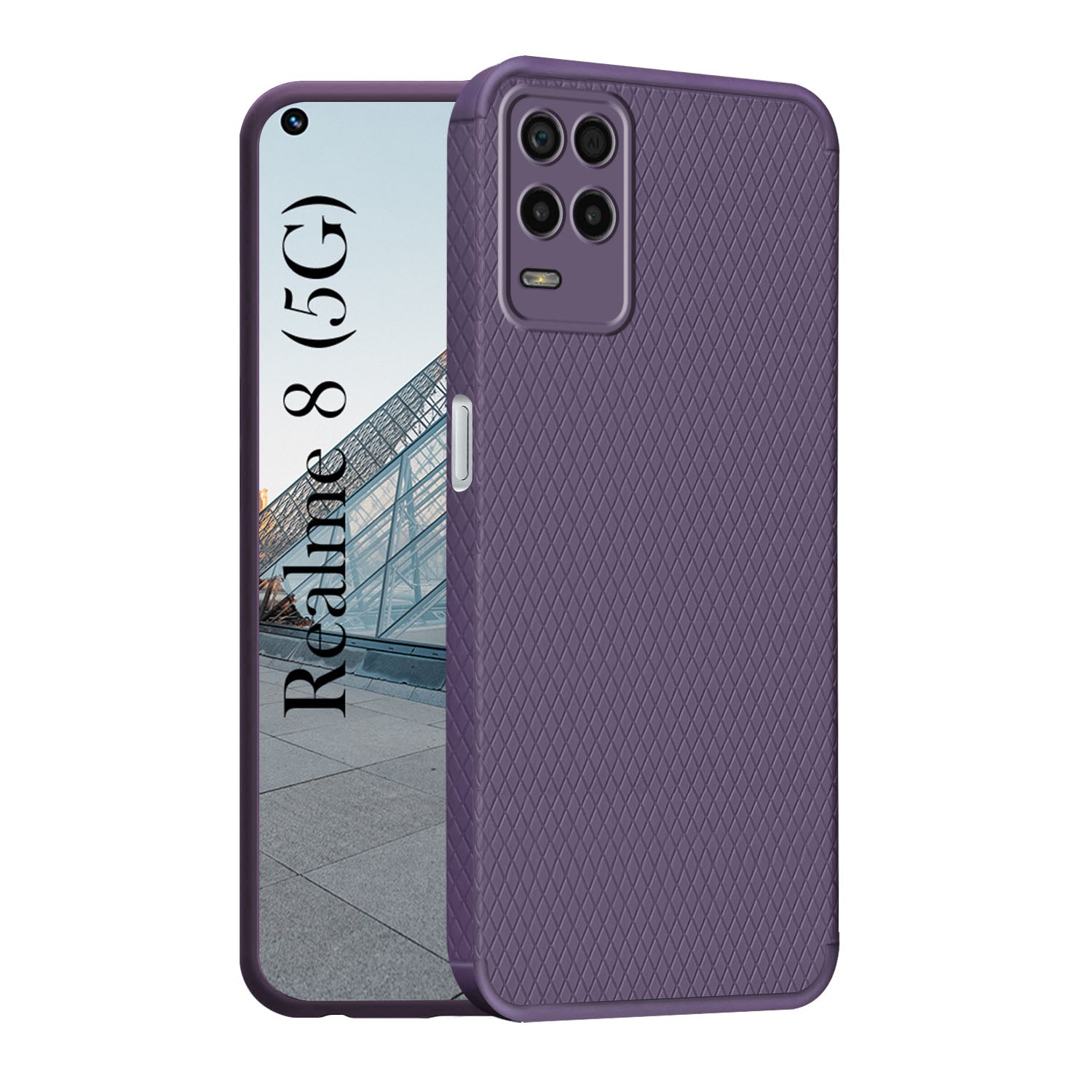 For Realme 8 5G Back Cover Case (Liquid Silicone | Side Grip | Camera Protection)