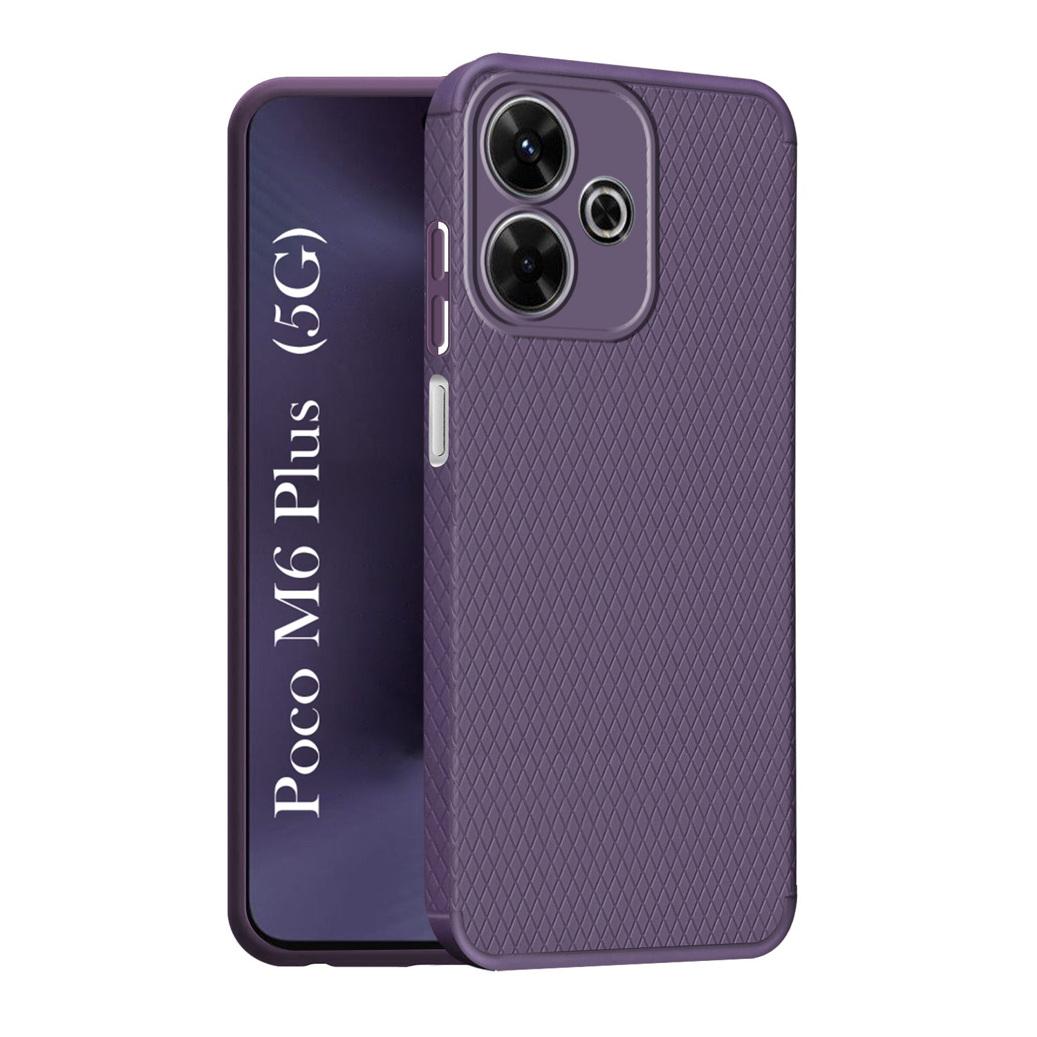 For Poco M6 Plus 5G Back Cover Case (Liquid Silicone | Side Grip | Camera Protection)