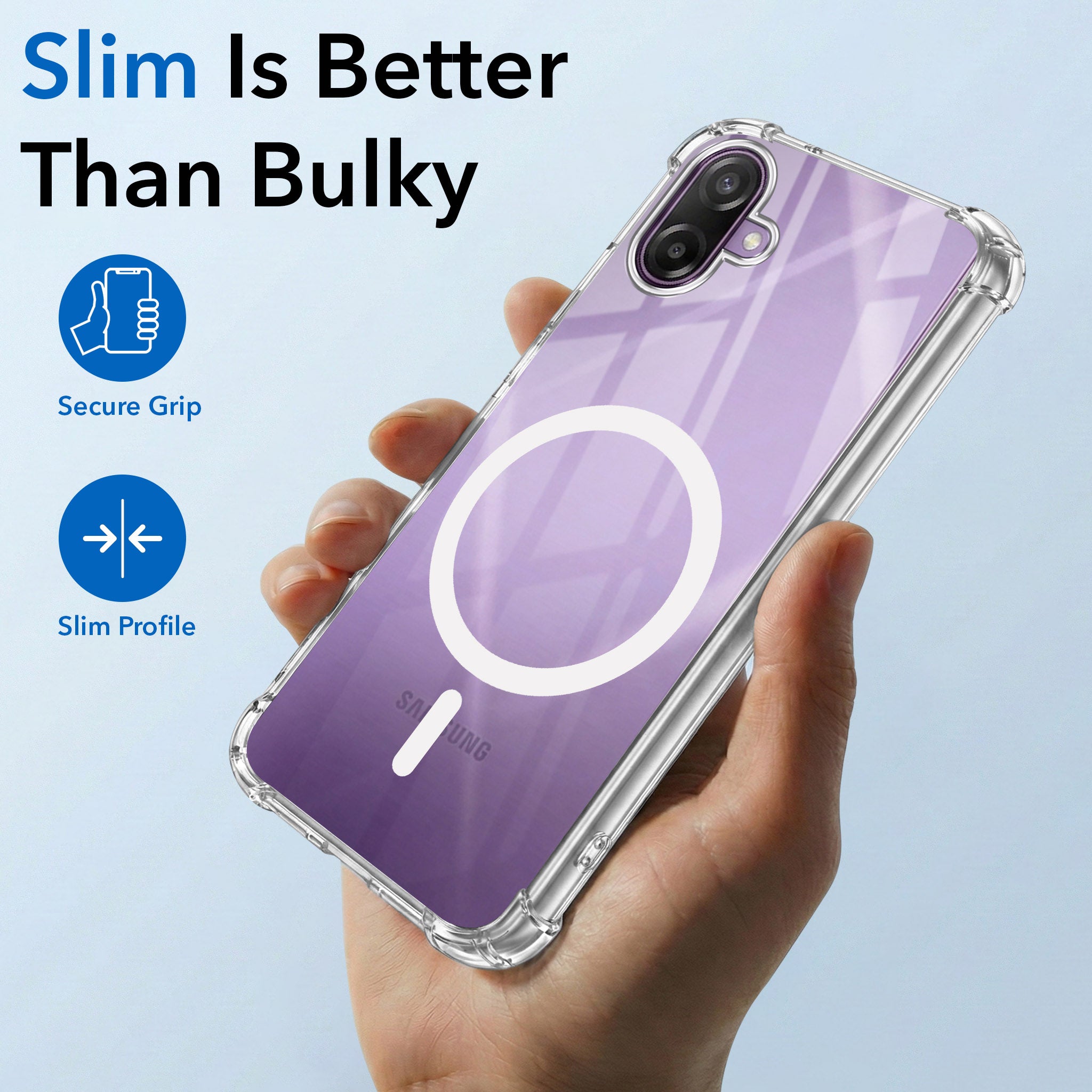 For Samsung Galaxy M17e Back Cover Shockproof Crystal-Clear (Magsafe Wireless Support | Drop & Camera Protection | Hard Polycarbonate)