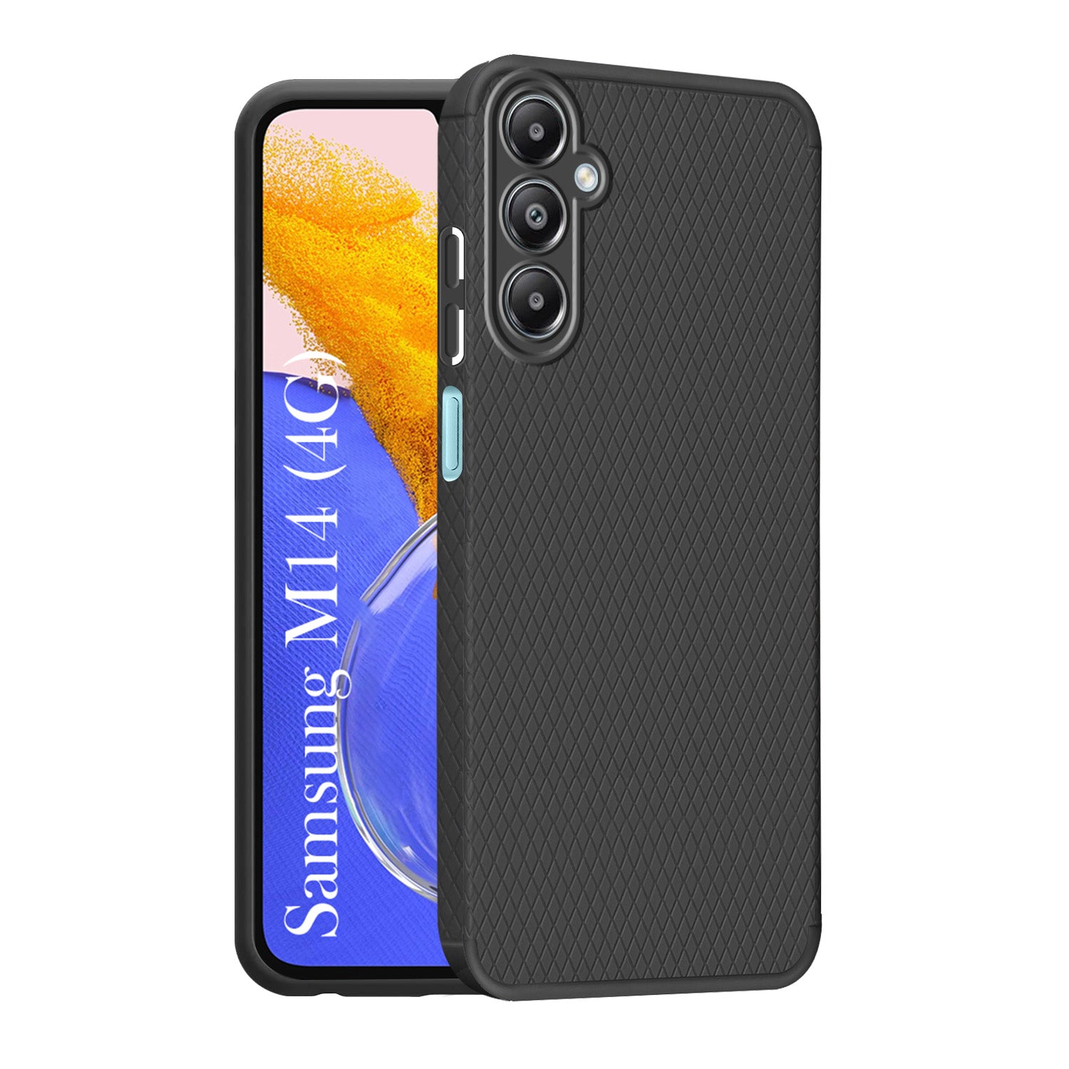For Samsung Galaxy M14 4G Back Cover Case (Liquid Silicone | Side Grip | Camera Protection)