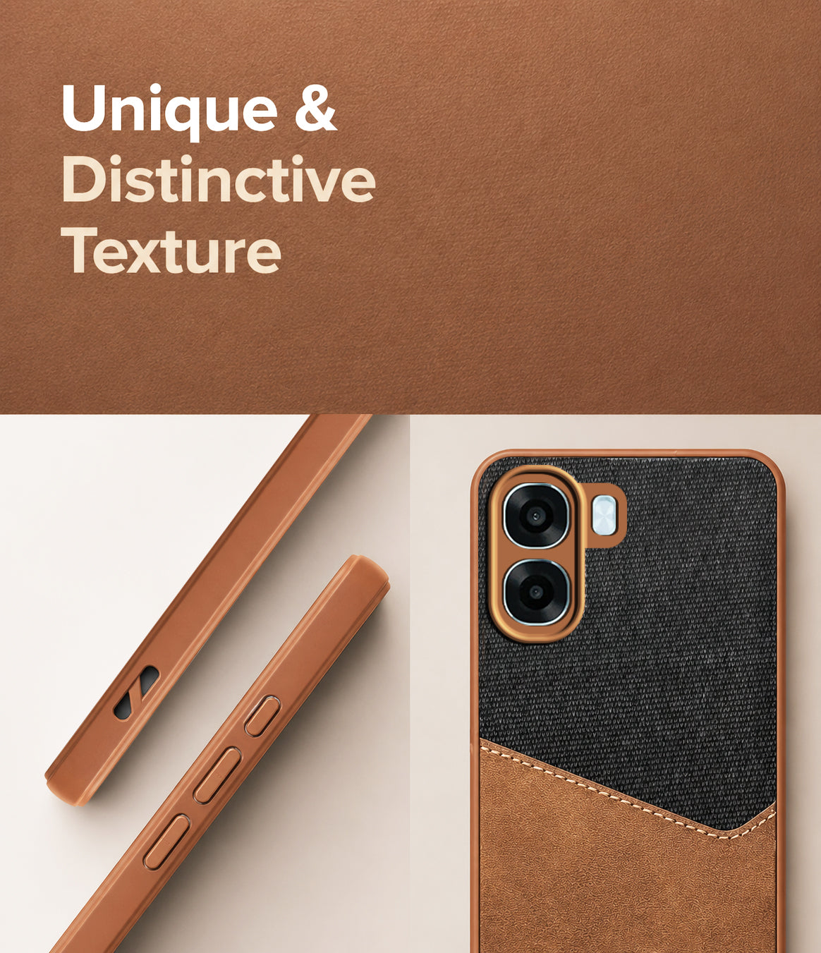 For Oppo A6X | Oppo A6S Back Cover Case (Dual PU Leather Stitch | Professional Minimalist | Soft and Flexible)