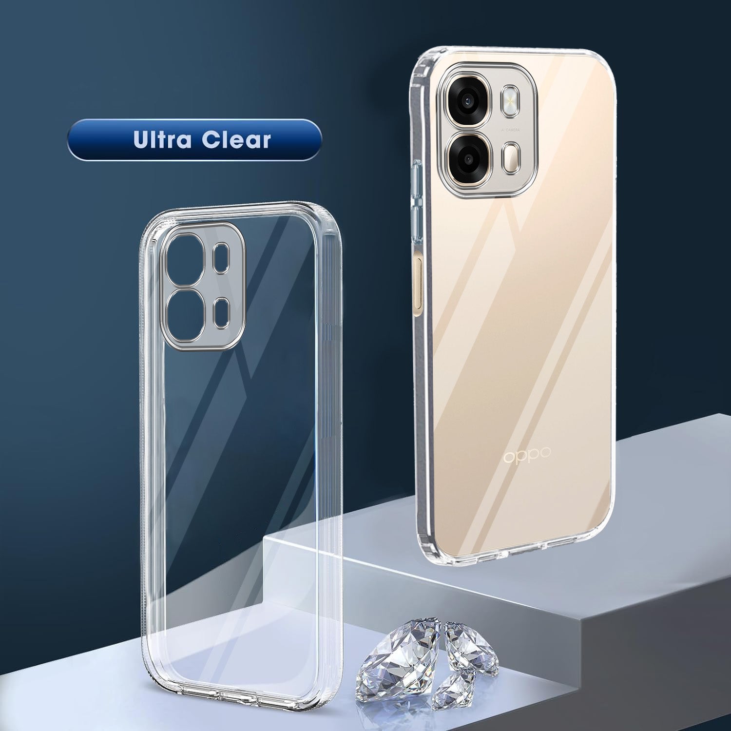 For Oppo A6 Pro Back Cover Case Silicone (Clear Shockproof Case with Camera Protection | Soft and Flexible | Transparent)
