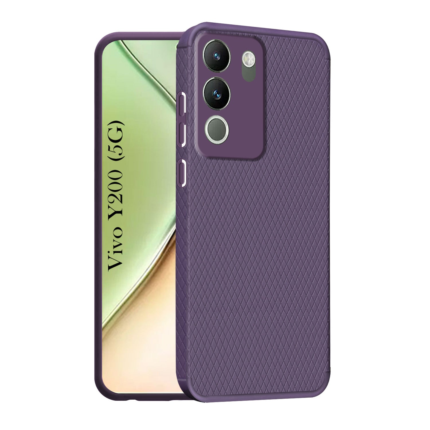 For Vivo Y200 Back Cover Case (Liquid Silicone | Side Grip | Camera Protection)