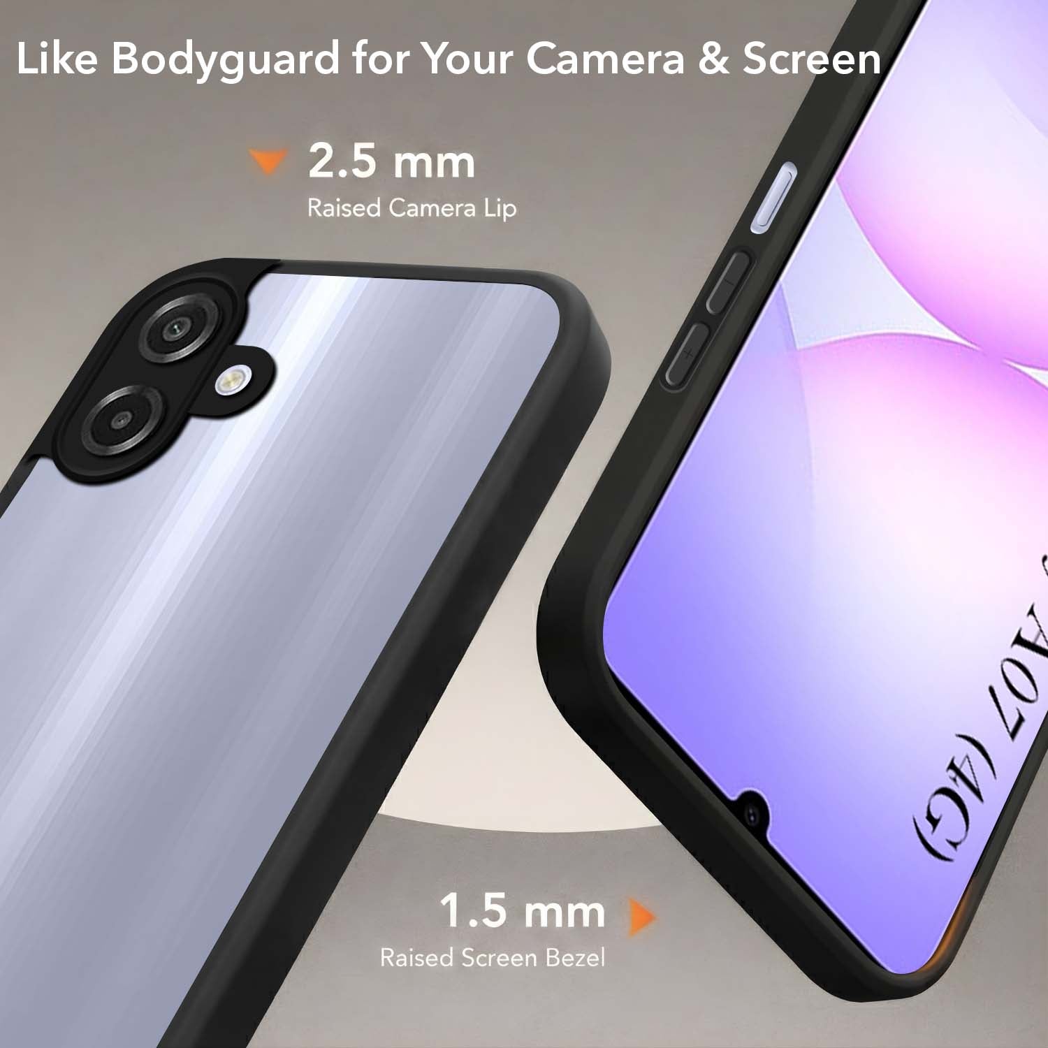 For Samsung Galaxy A07 4G Back Cover Case (Built-in Stand | Lifetime Anti Yellow | Kickstand Shockproof | Camera Protection | MagSafe Compatible)