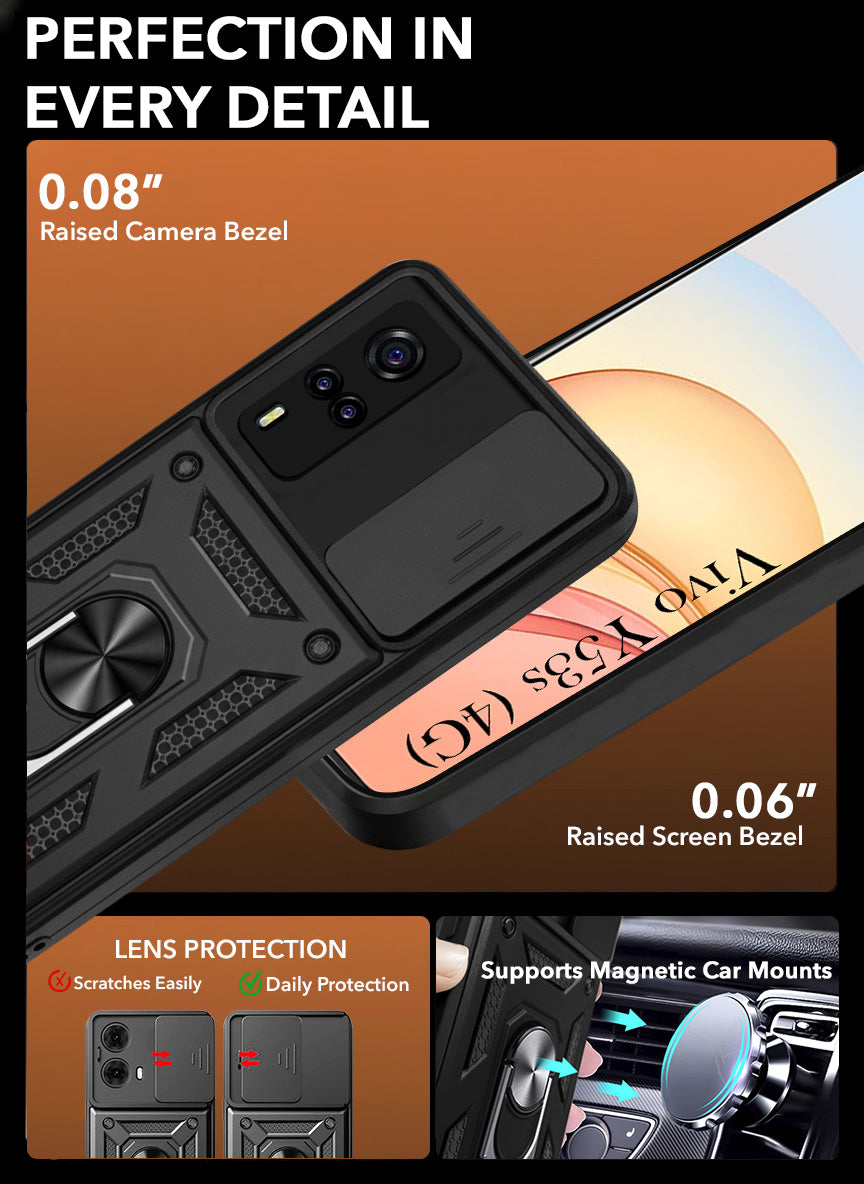 For Vivo Y53s 4G Back Cover Case (Hybrid Armor Polycarbonate)