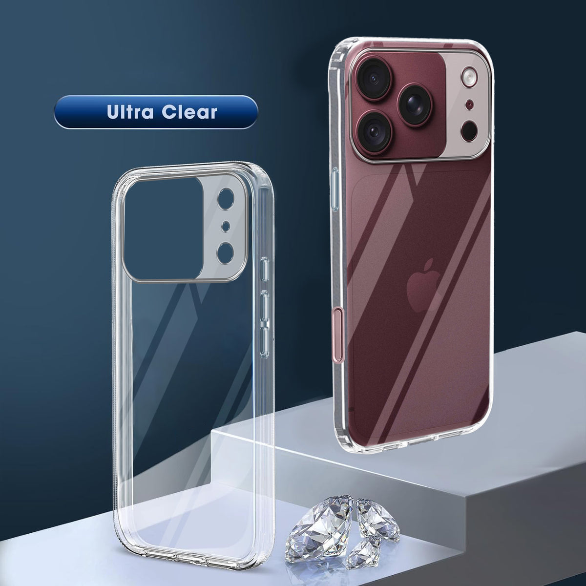 For Apple iPhone 18 Pro Back Cover Case Silicone (Clear Shockproof Case with Camera Protection | Soft and Flexible | Transparent)