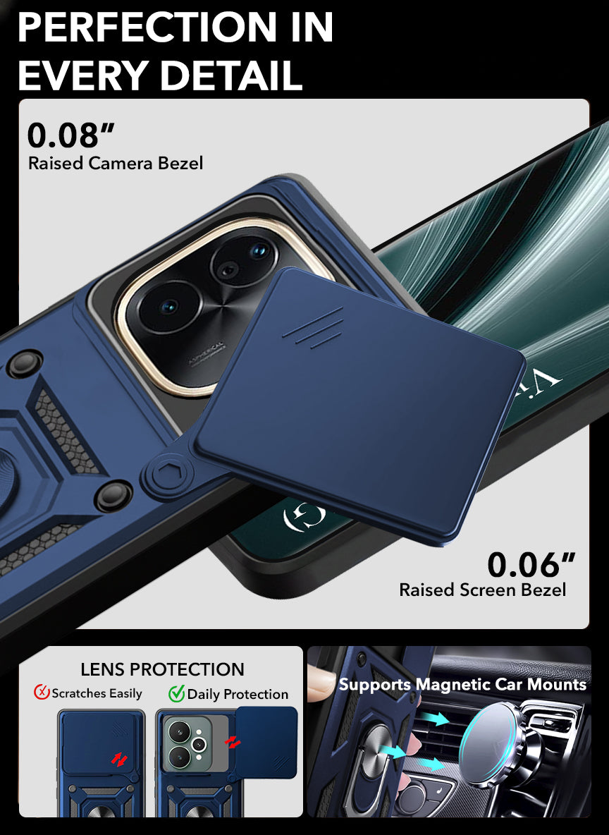 For Vivo T3 Pro Back Cover Case (Hybrid Dual Armor Polycarbonate)