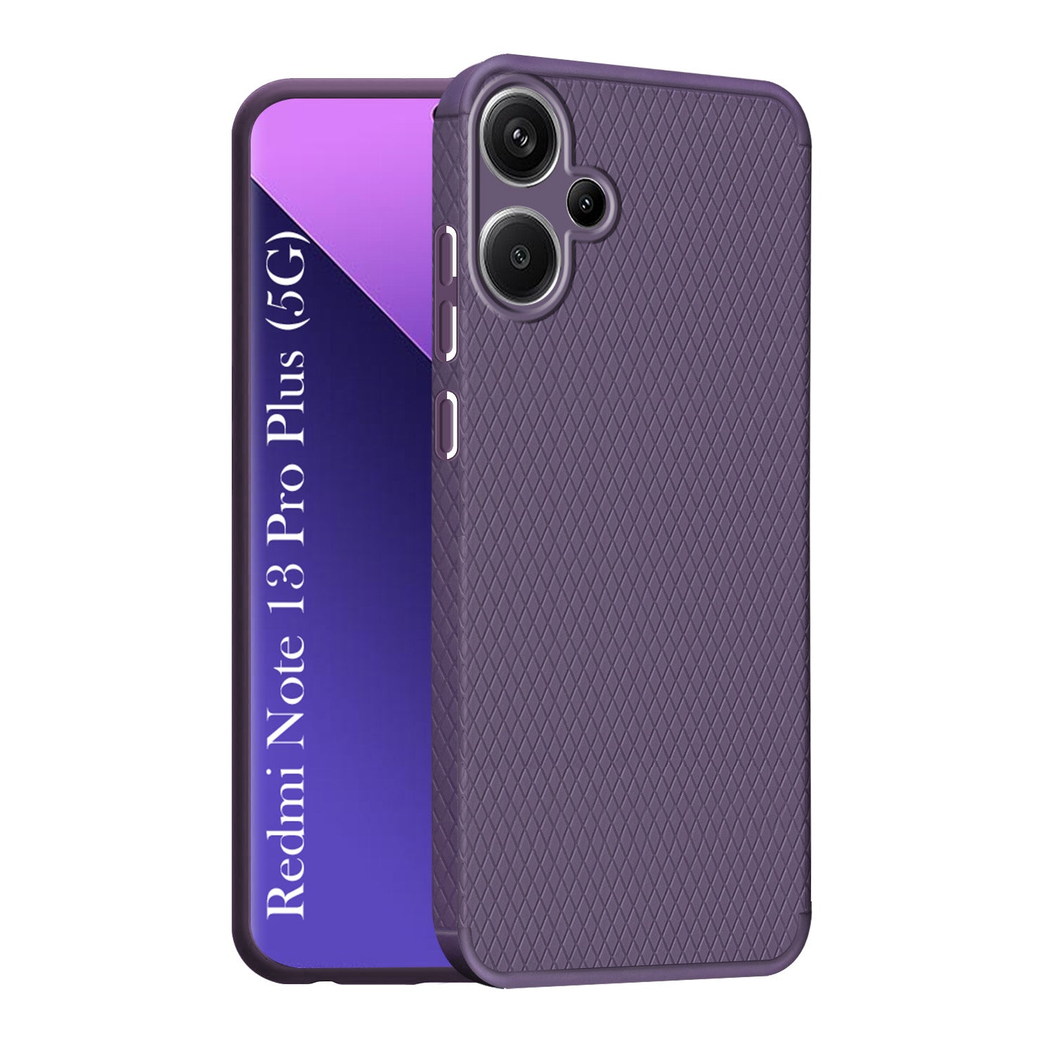 For Redmi Note 13 Pro Plus Back Case Cover (Liquid Silicone | Camera Protection | Side Grip)