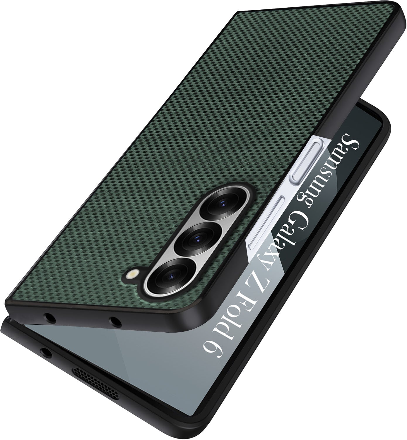 For Samsung Galaxy Z Fold 6 5G Back Flip Case Cover (Craft Printed Design | Hybrid Texture | Inside Microfiber Cloth)