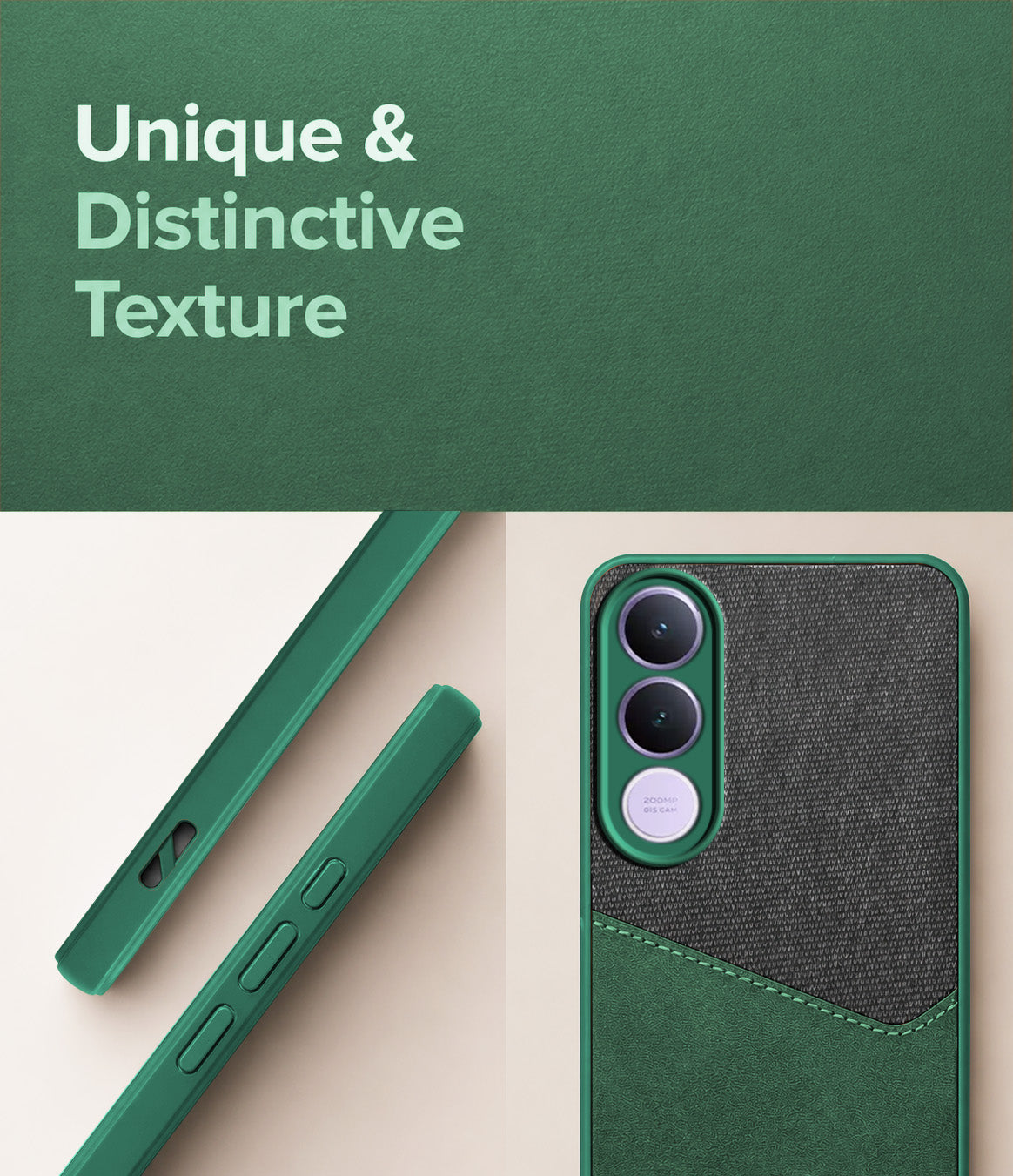 For Vivo V70 FE 5G Back Cover Case (Dual PU Leather Stitch | Professional Minimalist | Soft and Flexible)