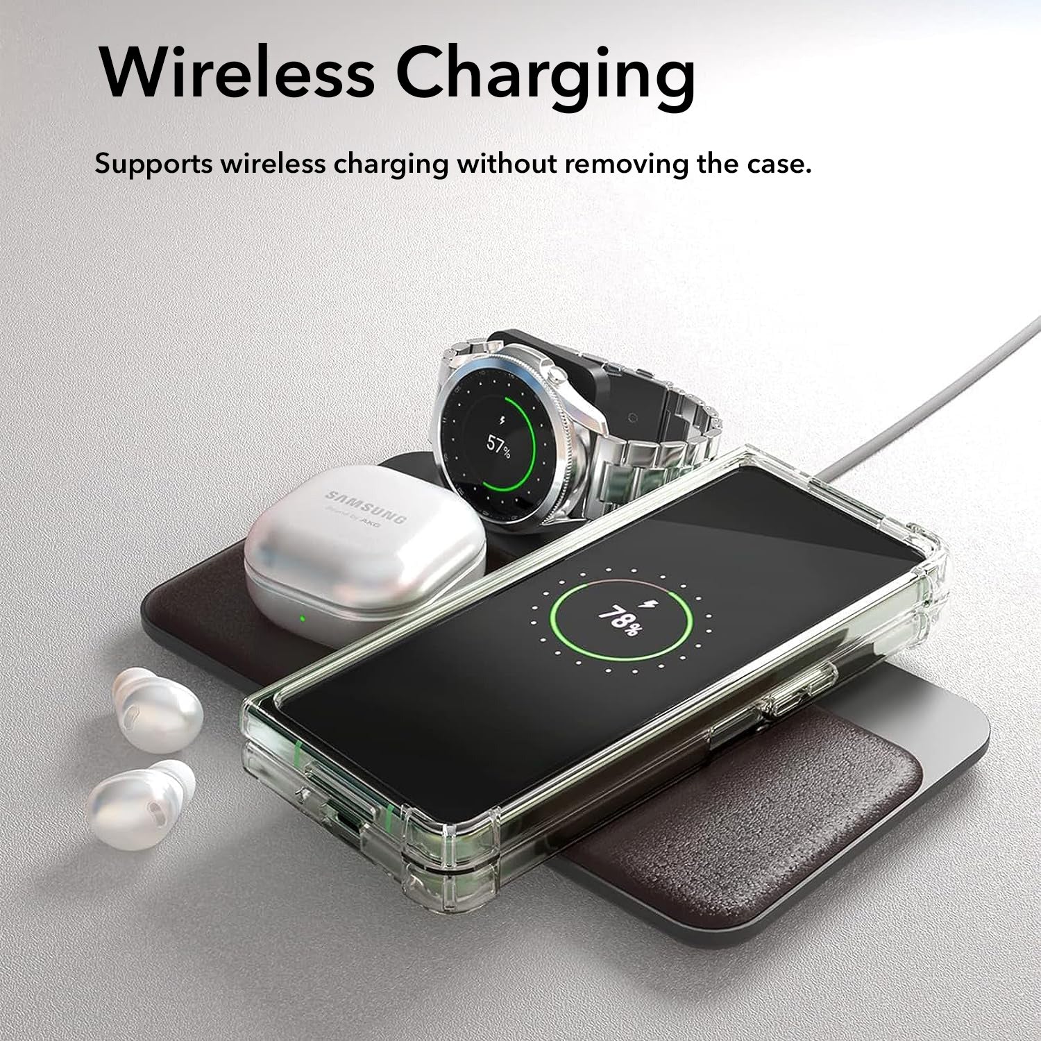 For Samsung Galaxy Z Fold5 5G Back Cover (Shockproof Crystal Clear Case |  Drop & Camera Protection | Hard Polycarbonate)