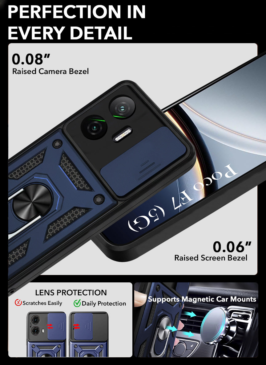 For Xiaomi Poco F7 5G Back Cover Case (Hybrid Dual Armor Polycarbonate)