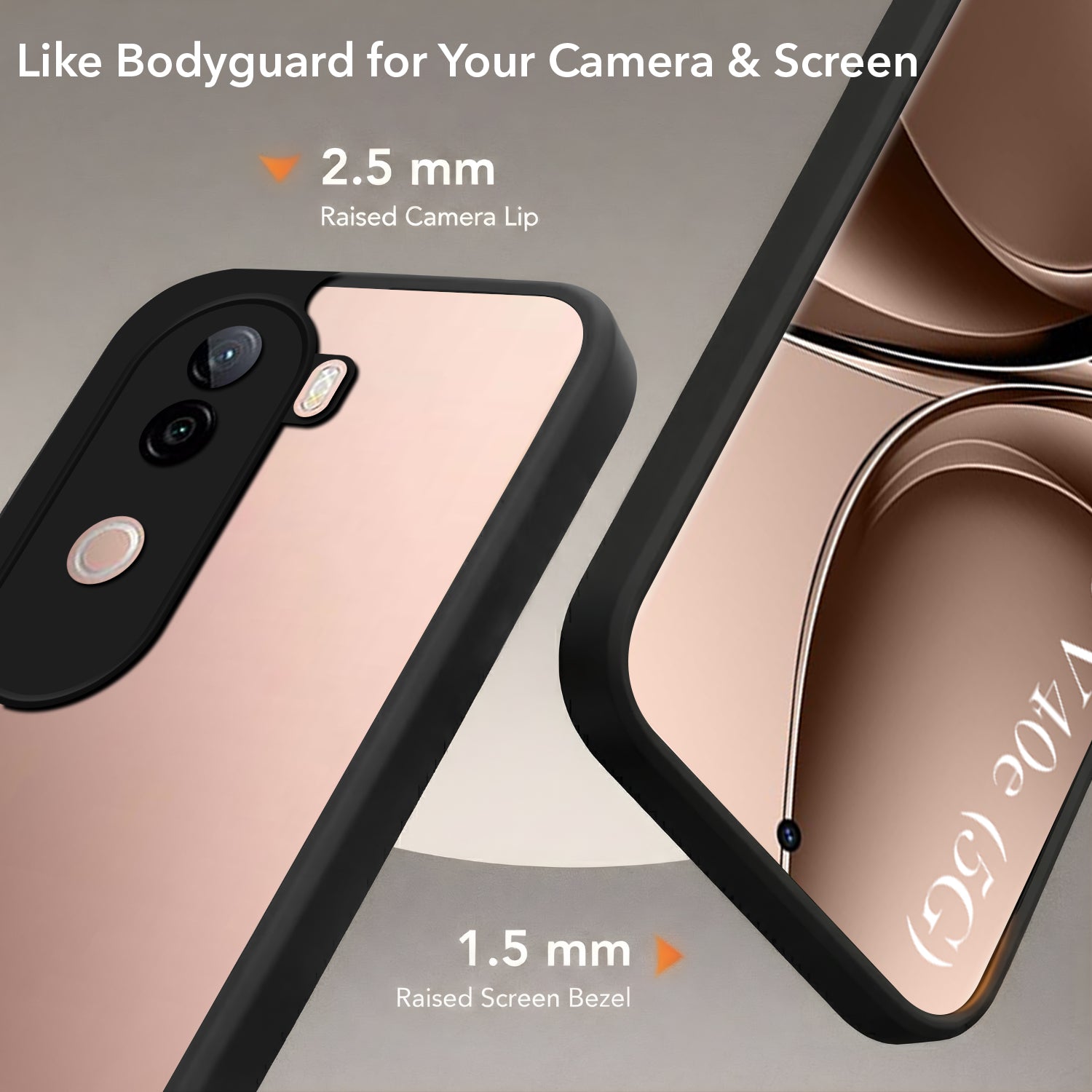 For Vivo V40e Back Cover Case (Built-in Stand | Lifetime Anti Yellow | Kickstand Shockproof | Camera Protection | MagSafe Compatible)