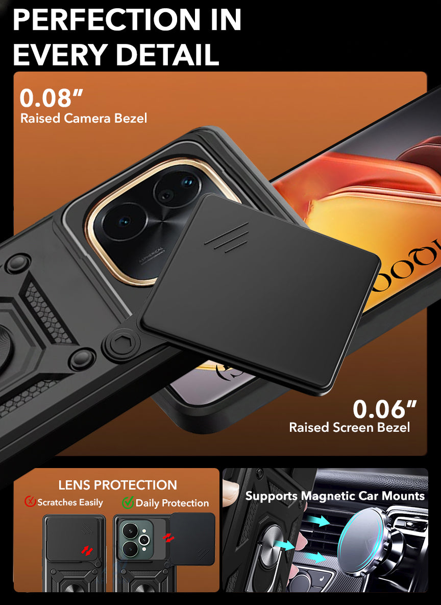 For vivo iQOO Z9s Pro Back Cover Case (Hybrid Dual Armor Polycarbonate)