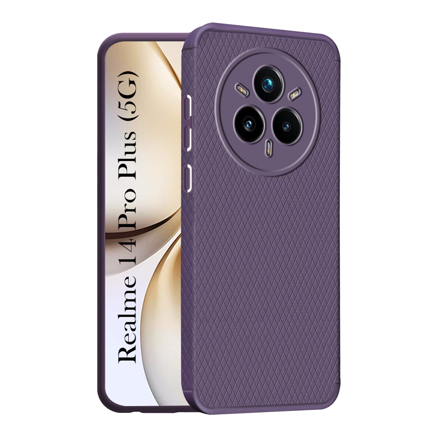 For Realme 14 Pro Plus 5G Back Cover Case (Liquid Silicone | Side Grip | Camera Protection)