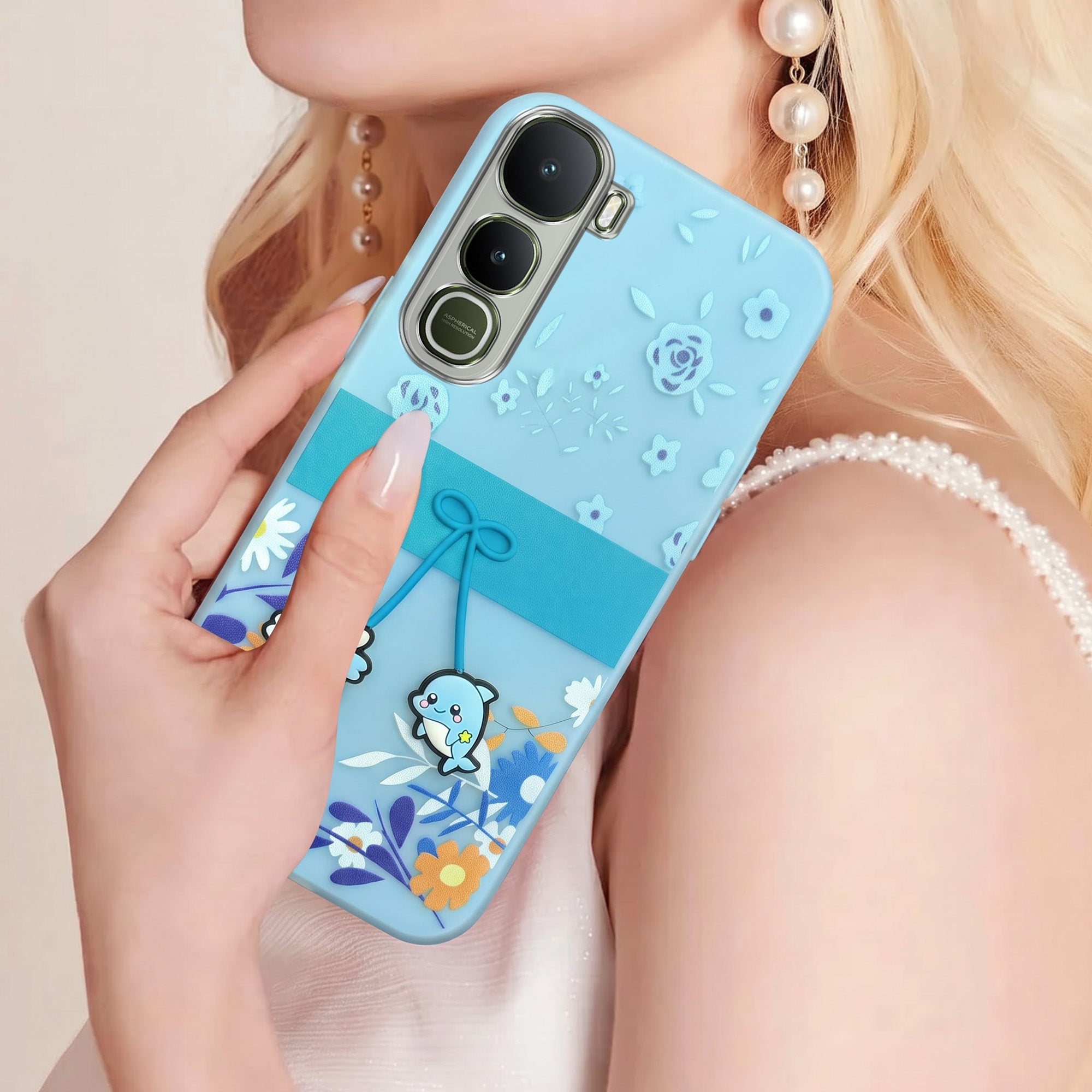 For Vivo Y400 Back Cover Case (3D Cute Cartoons | Hard Back Side Soft | atte Premium Finish | HD Printing)