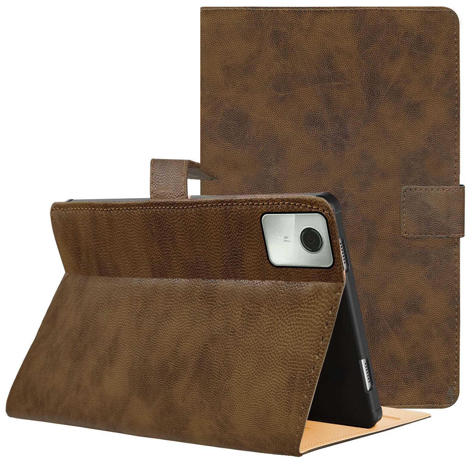 For Lenovo Tab M11 11 Inch TB330FU/TB330KU Flip Cover Folio Cover (PU Leather | Multi-Angle Smart Stand | Card Storage Slots | Silicone Back Pouch)