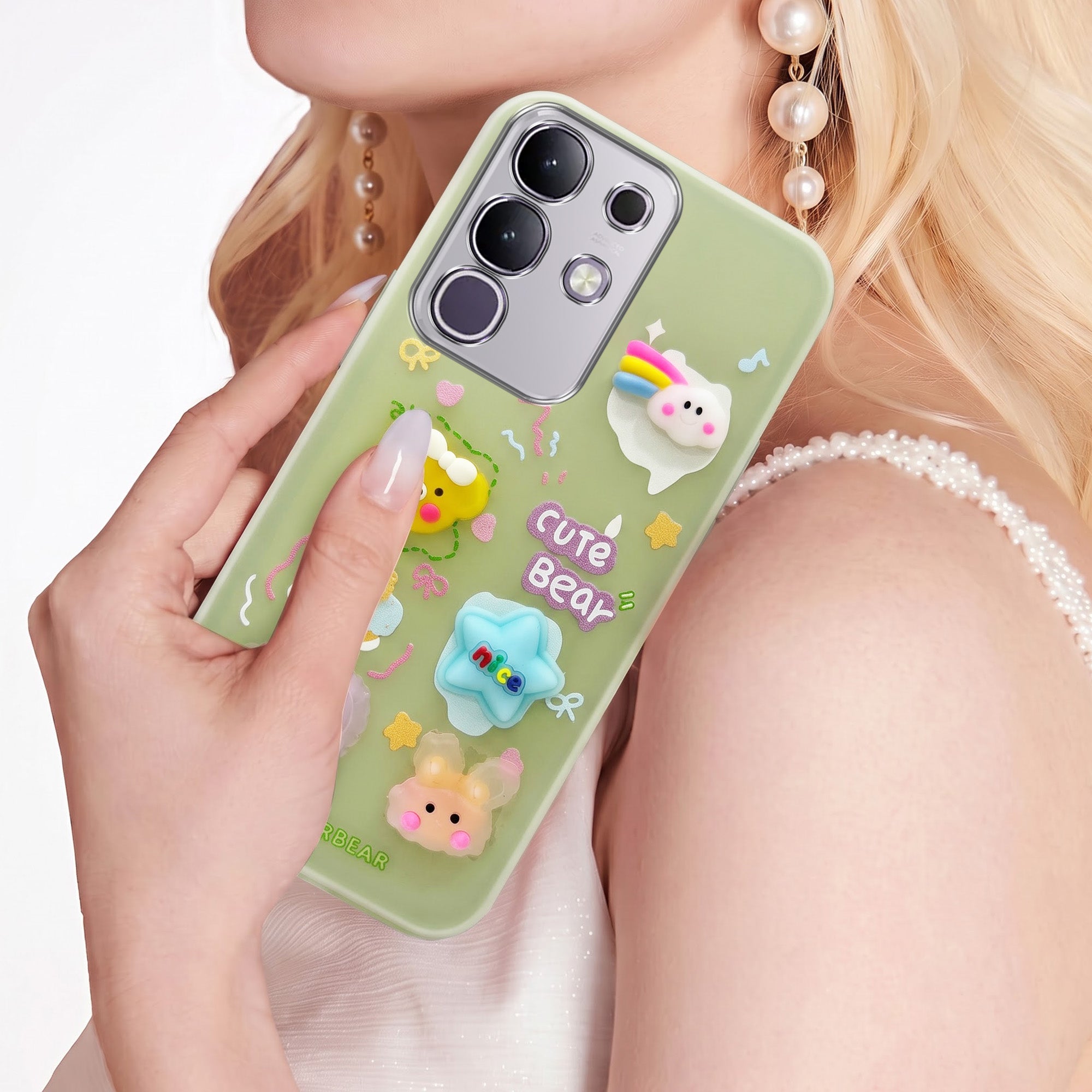 For Vivo T4x | Vivo Y31 Pro Back Cover Case (Cute 3D cartoon charms design | Slim Aesthetic Case for Girls | Camera Protection | Hard Unbreakable)