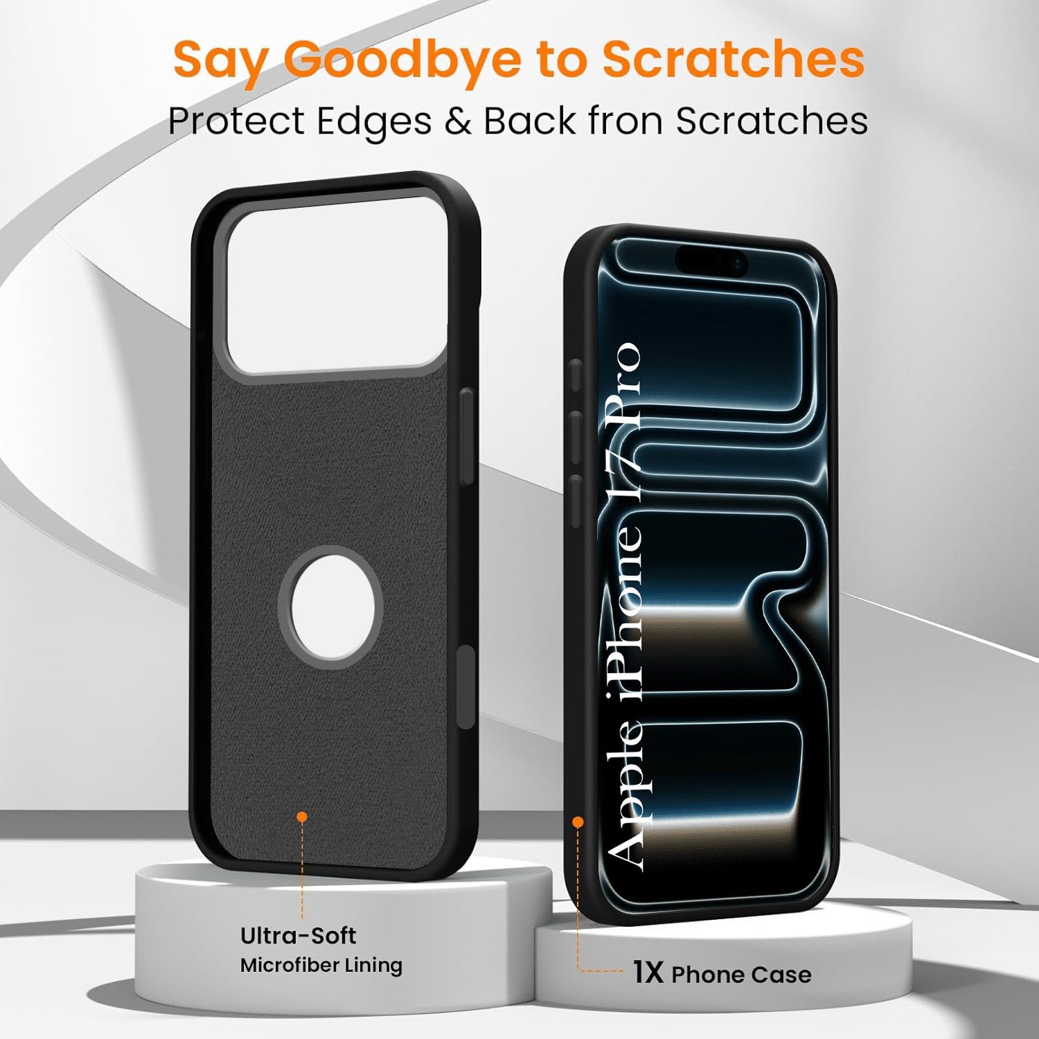 For Apple iPhone 17 Pro Back Cover Case Rubberised (Textured Grip Design | Micro-Fiber Cloth Inside | Slim and Light Weight | Soft Touch and Feel)