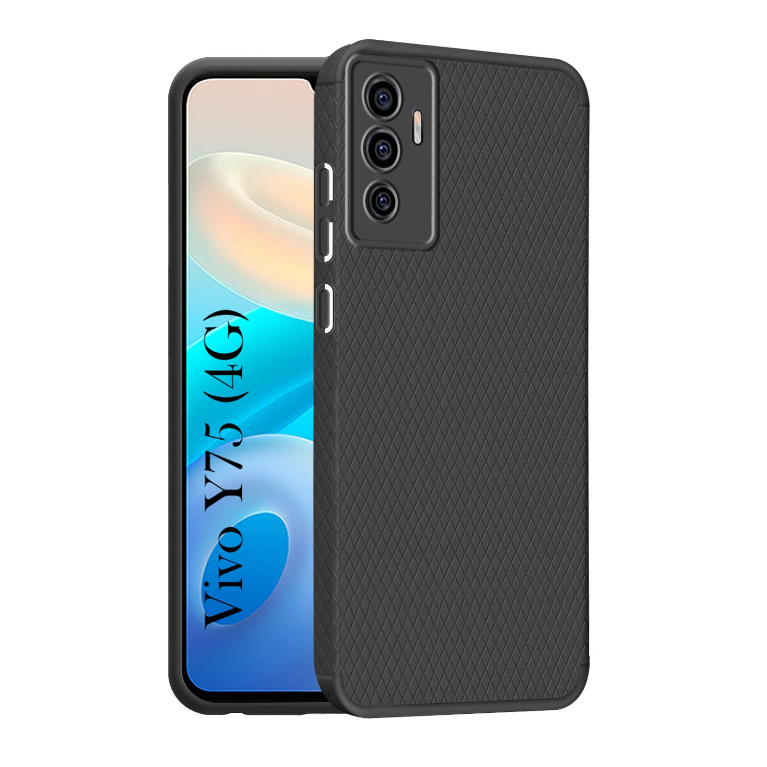 For Vivo Y75 4G Back Cover Case (Liquid Silicone | Side Grip | Camera Protection)