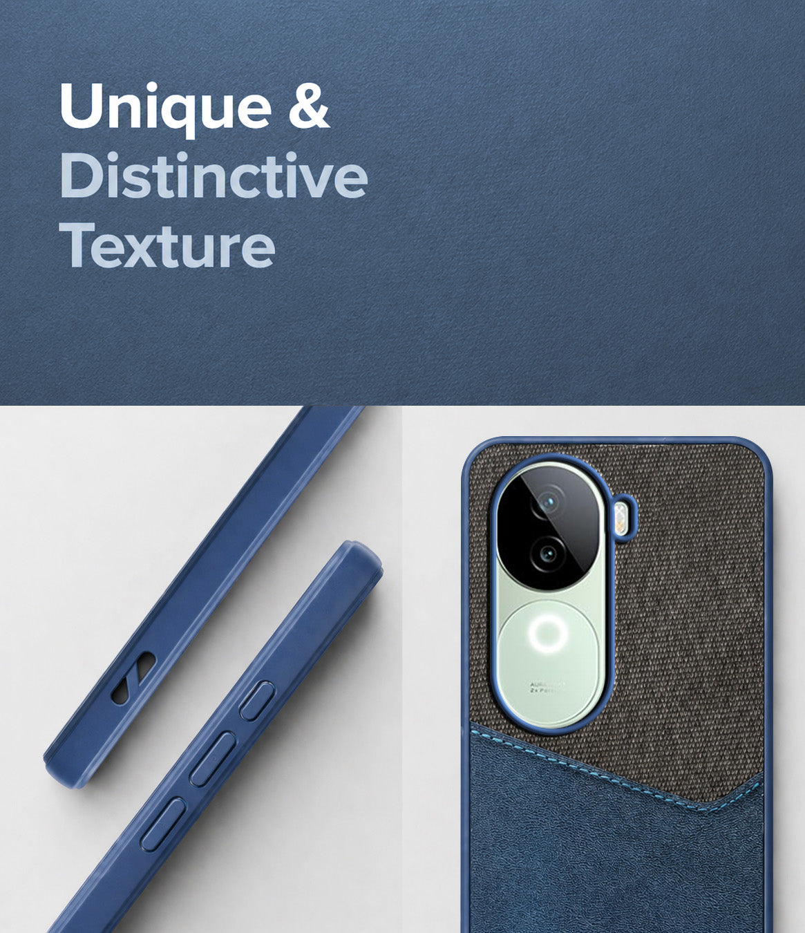 For Vivo iQOO Z9s Back Cover Case (Dual PU Leather Stitch | Professional Minimalist | Soft and Flexible)