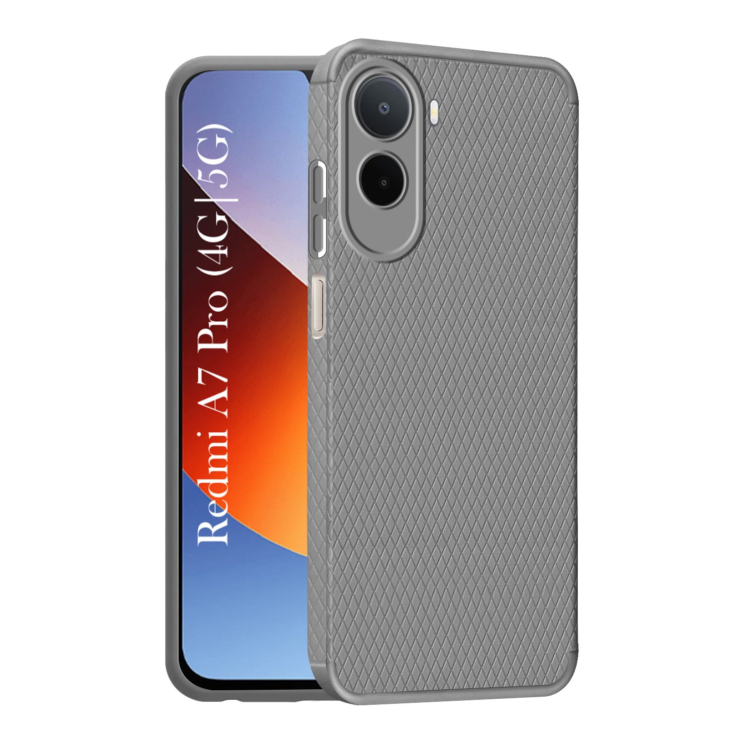 For Redmi A7 Pro 5G Back Cover Case Liquid Silicone (Camera Protection | Side Grip Texture | Soft and Flexible)