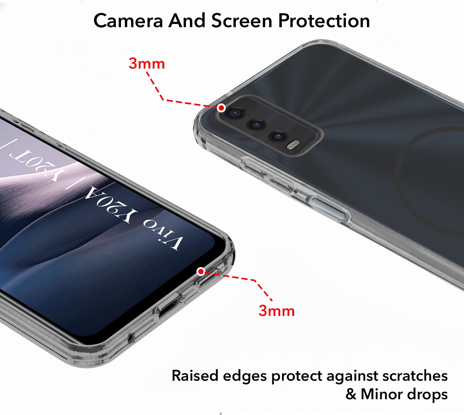 For Vivo Y20A | Y20T | Y20G Back Cover Case Silicone (Slim Paper Thin | Camera Protection Bump | Minimalist Professional | Soft Flexible)
