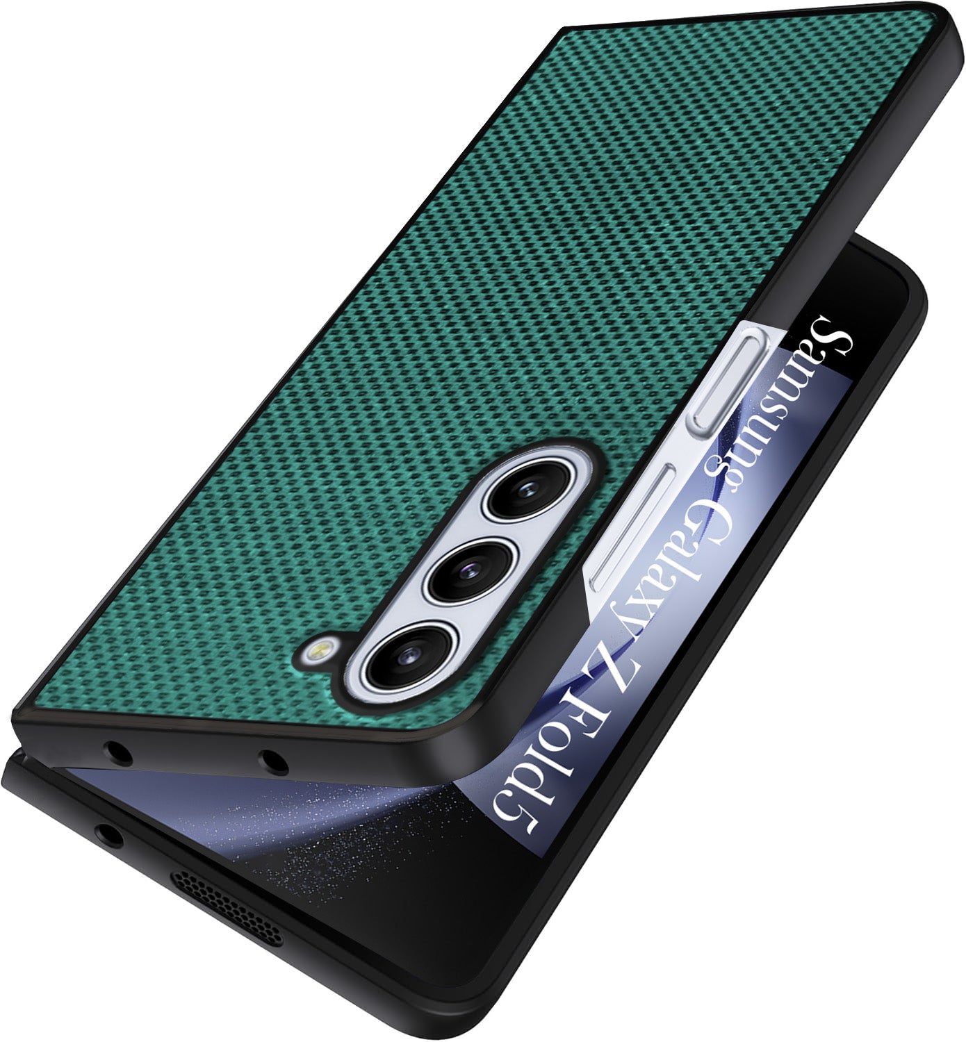 For Samsung Galaxy Z Fold 5 5G Back Flip Case Cover (Craft Printed Design | Hybrid Texture | Inside Microfiber Cloth)